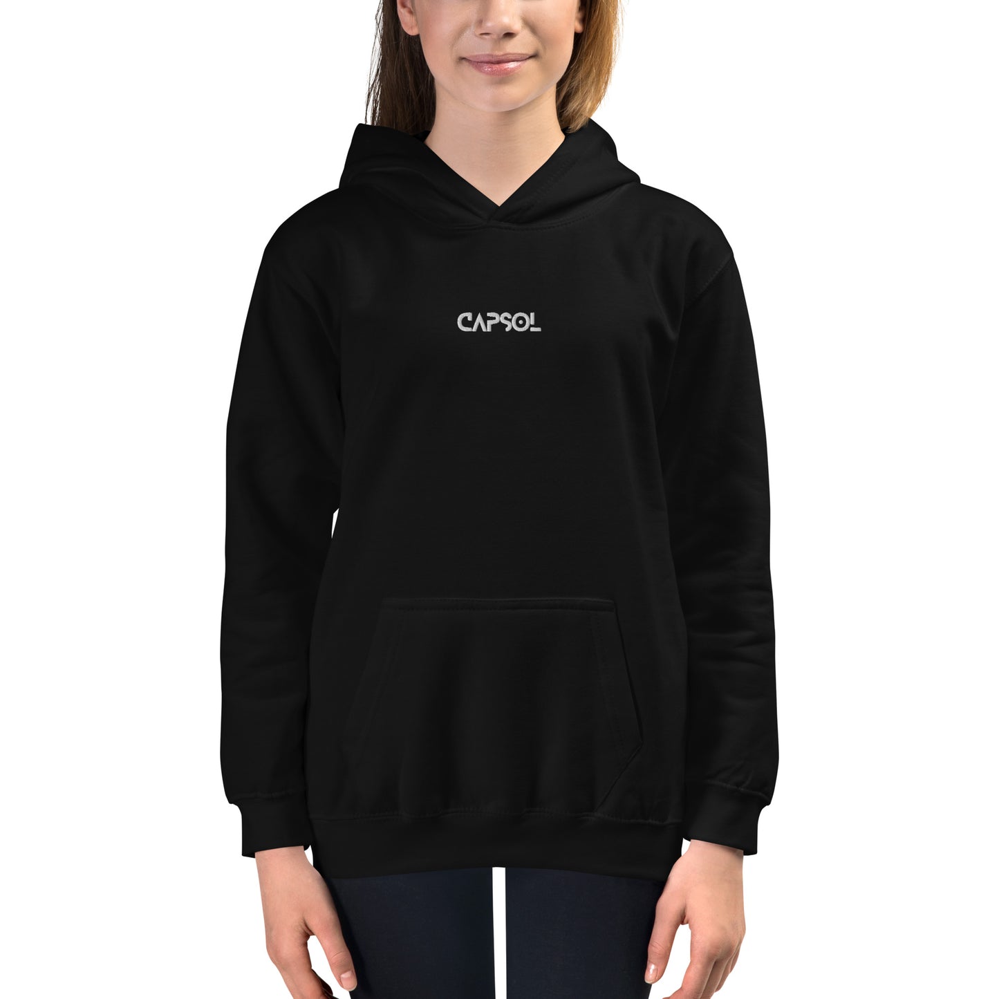 CapSol (front) - white thread - Kids Hoodie