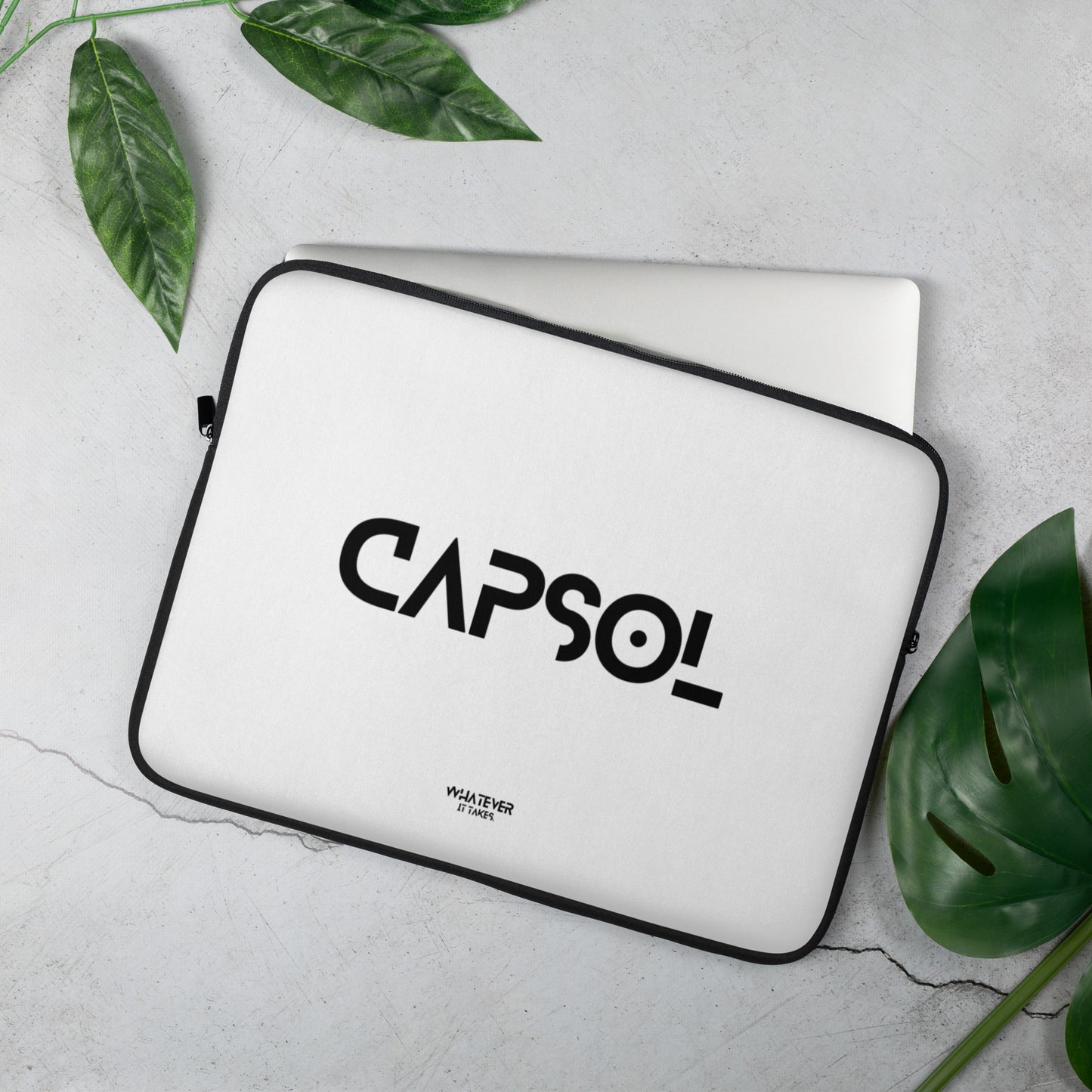 CapSol - black text - Laptop Sleeve