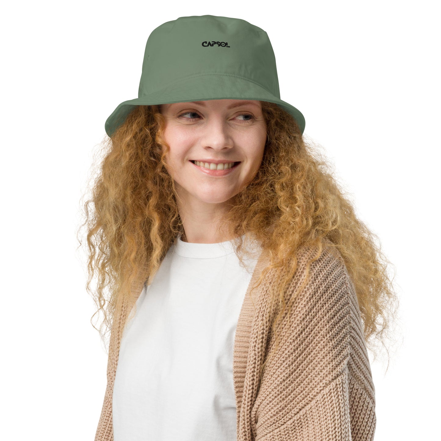 CapSol - black thread - Organic bucket hat