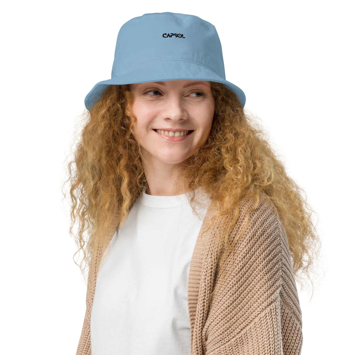 CapSol - black thread - Organic bucket hat