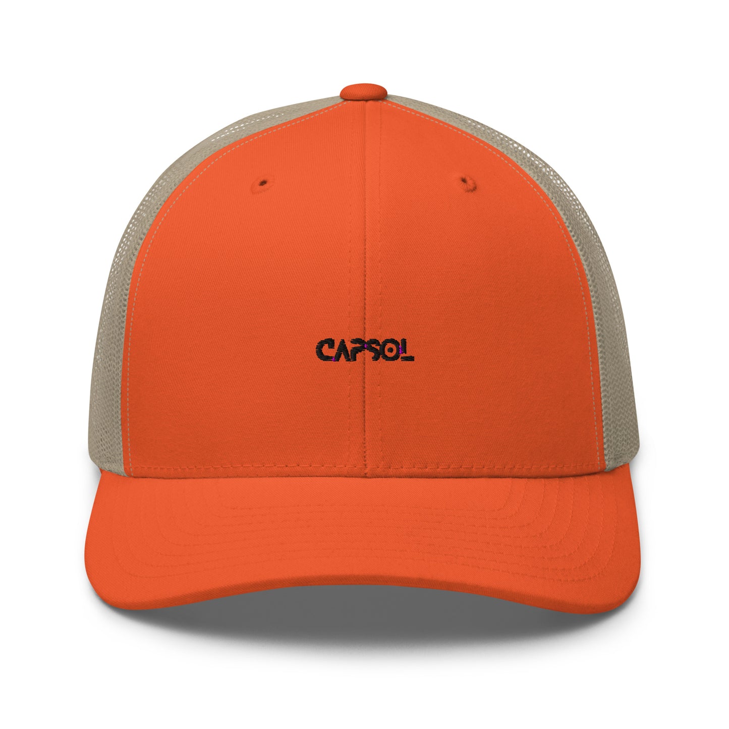 CapSol - black thread - Retro Trucker Cap