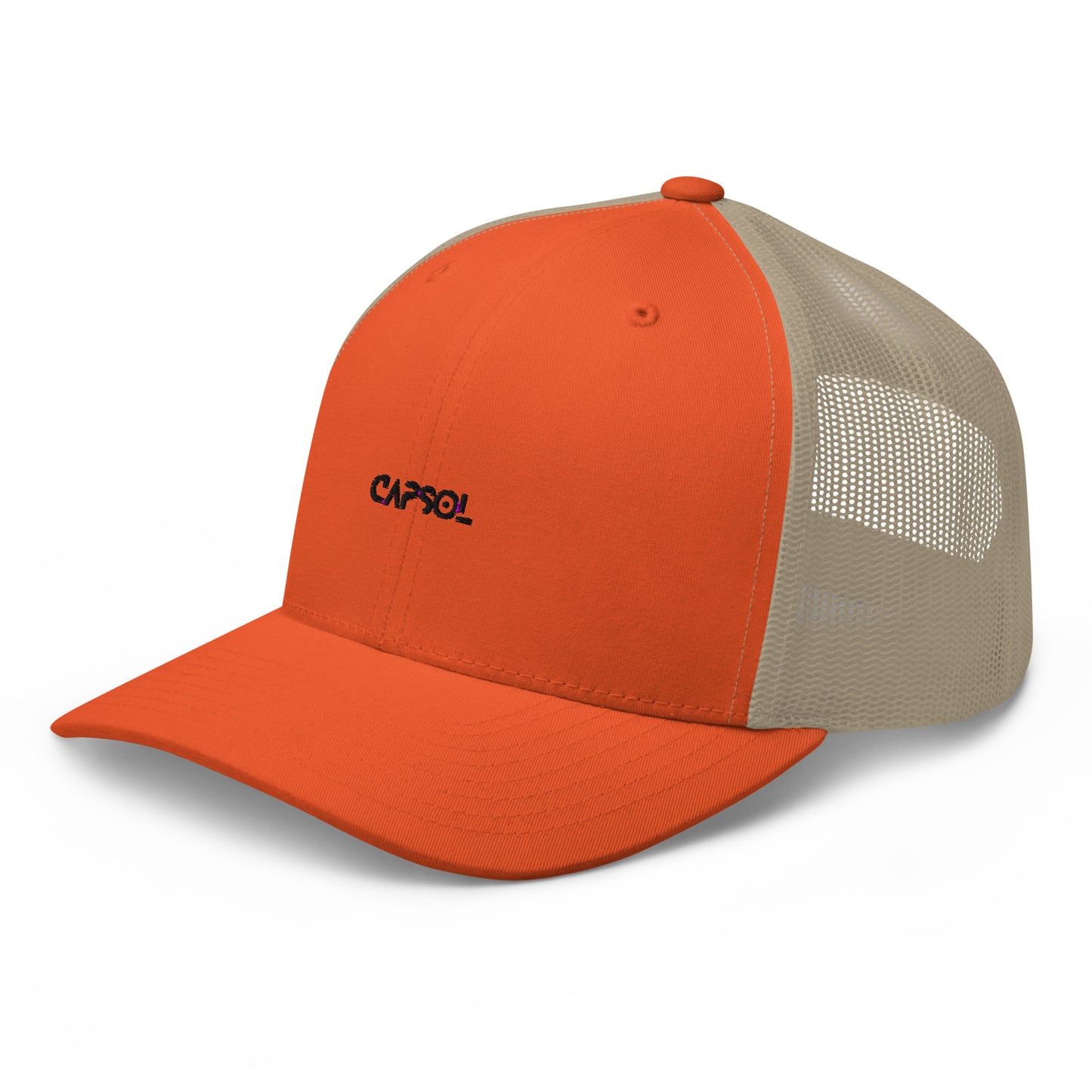 CapSol - black thread - Retro Trucker Cap
