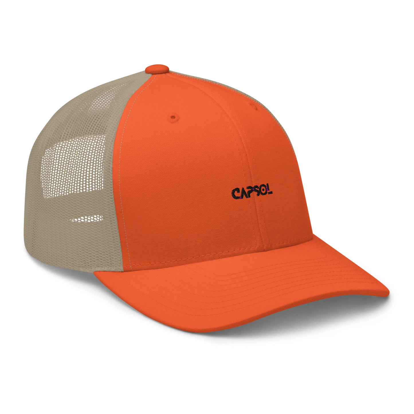 CapSol - black thread - Retro Trucker Cap