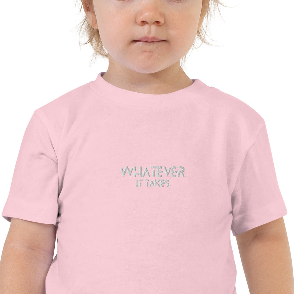 Whatever it takes (front ) - white thread - TODDLER Short Sleeve Tee