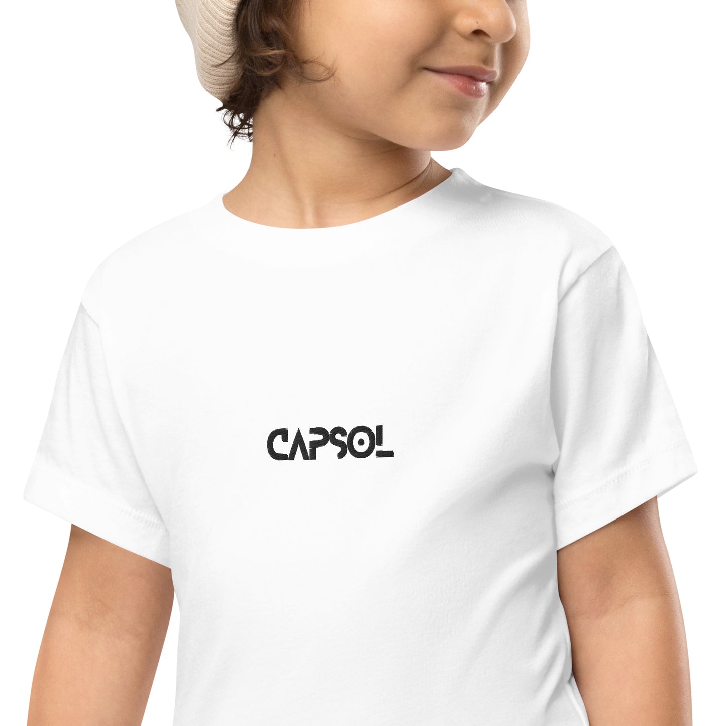 CapSol (front ) - black thread - TODDLER Short Sleeve Tee