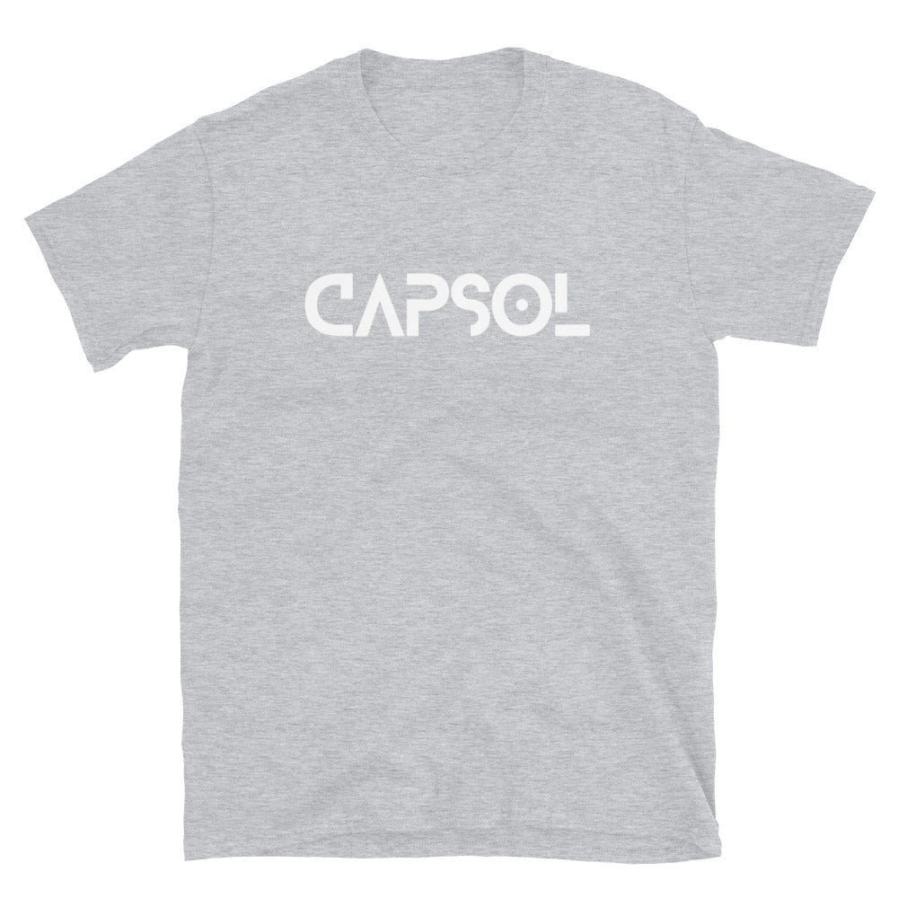 CapSol (front) - white text - Short-Sleeve Unisex T-Shirt - Gildan