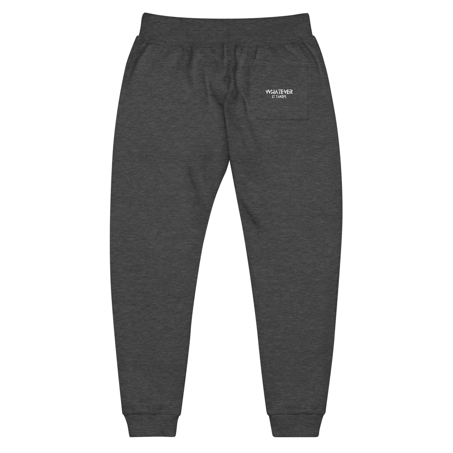 Whatever it takes (pocket) - white thread - fleece sweatpants