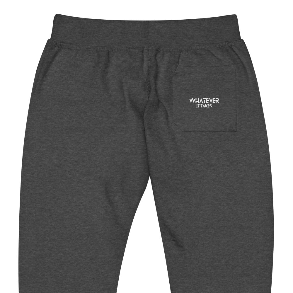 Whatever it takes (pocket) - white thread - fleece sweatpants