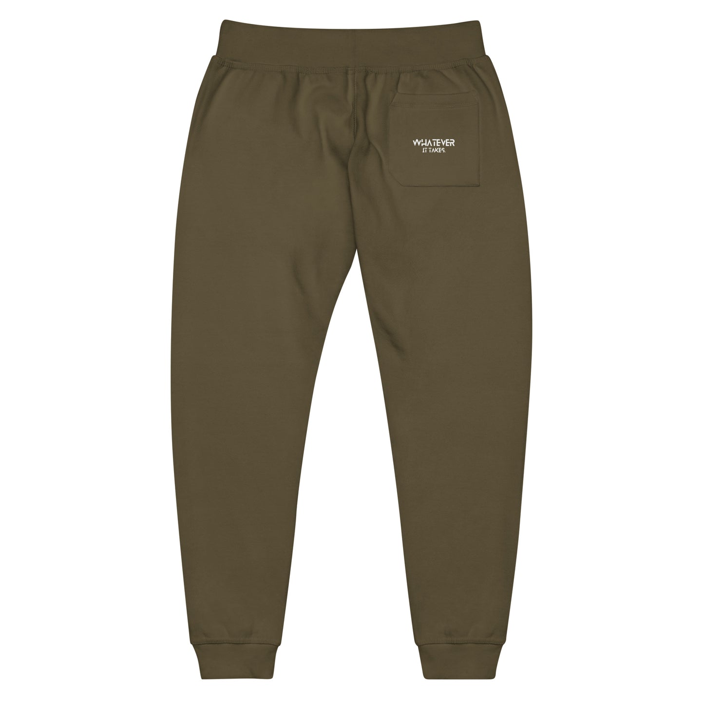 Whatever it takes (pocket) - white thread - fleece sweatpants