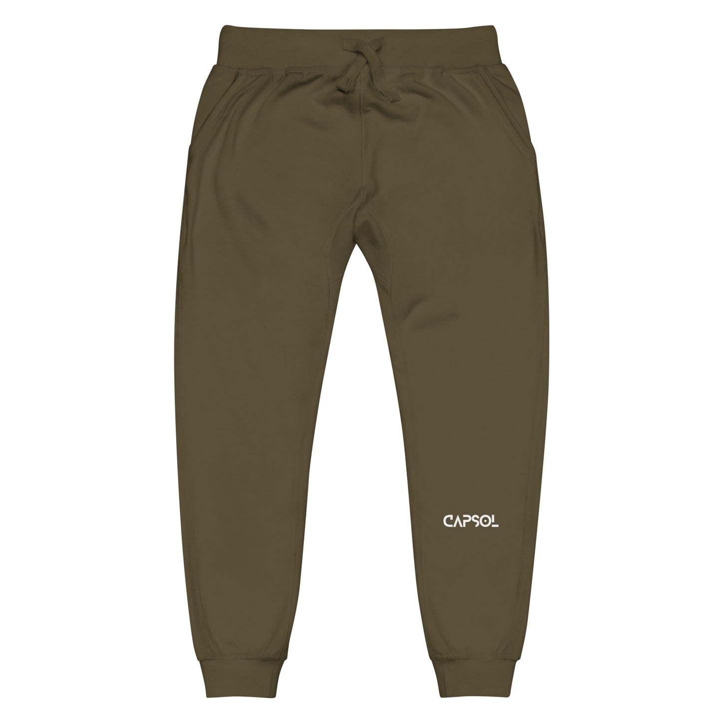 CapSol (front left) - white thread - fleece sweatpants