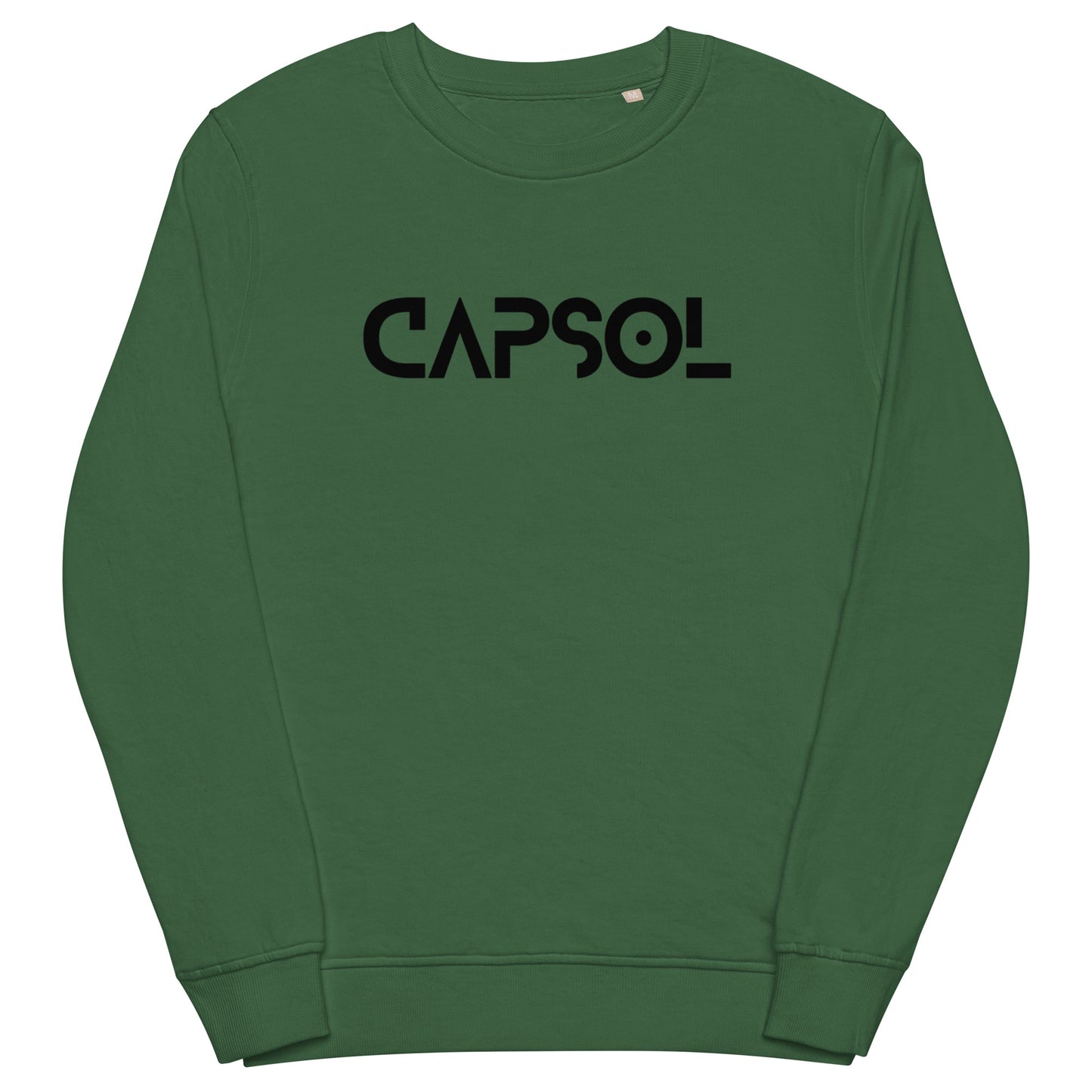 CapSol (front) - black text - Unisex organic sweatshirt