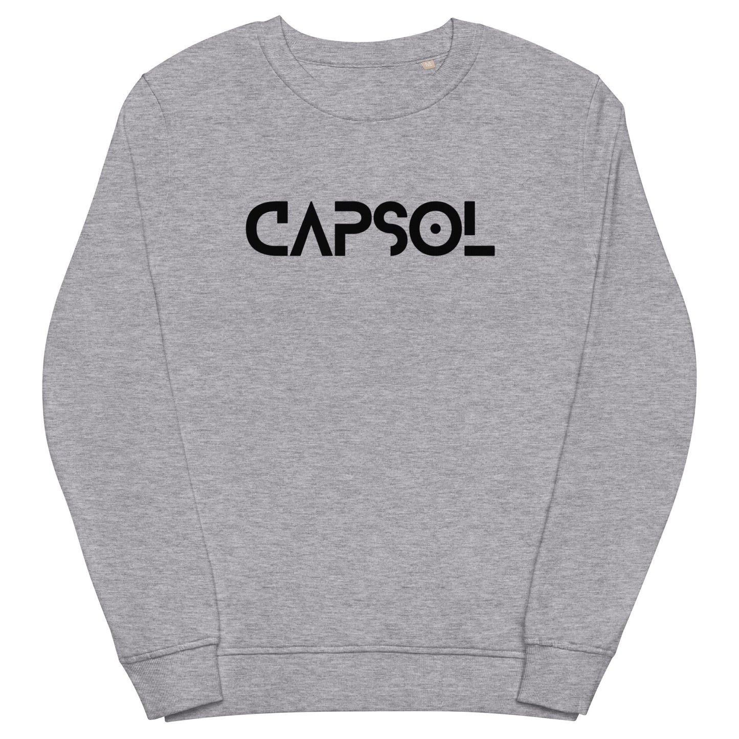 CapSol (front) - black text - Unisex organic sweatshirt
