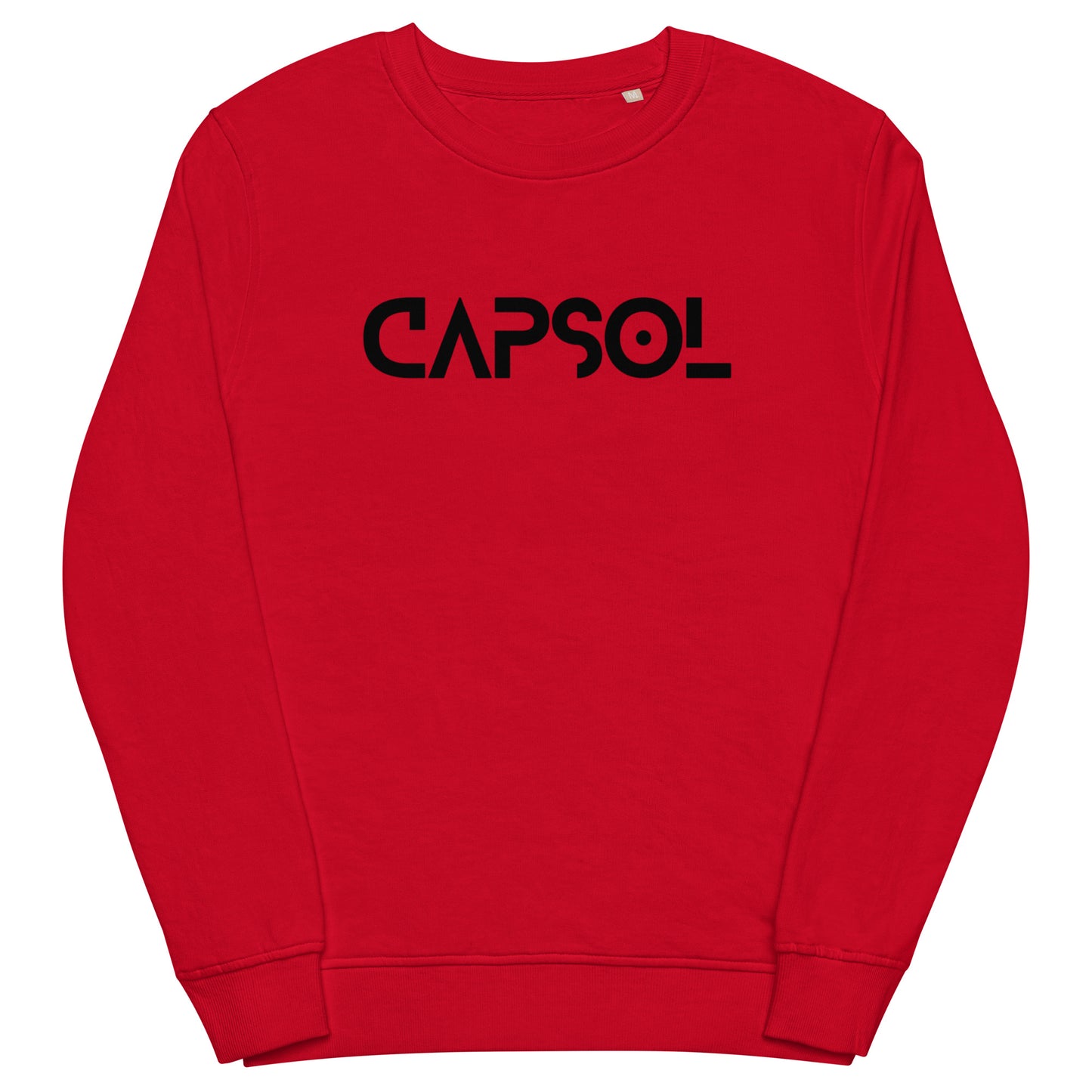 CapSol (front) - black text - Unisex organic sweatshirt
