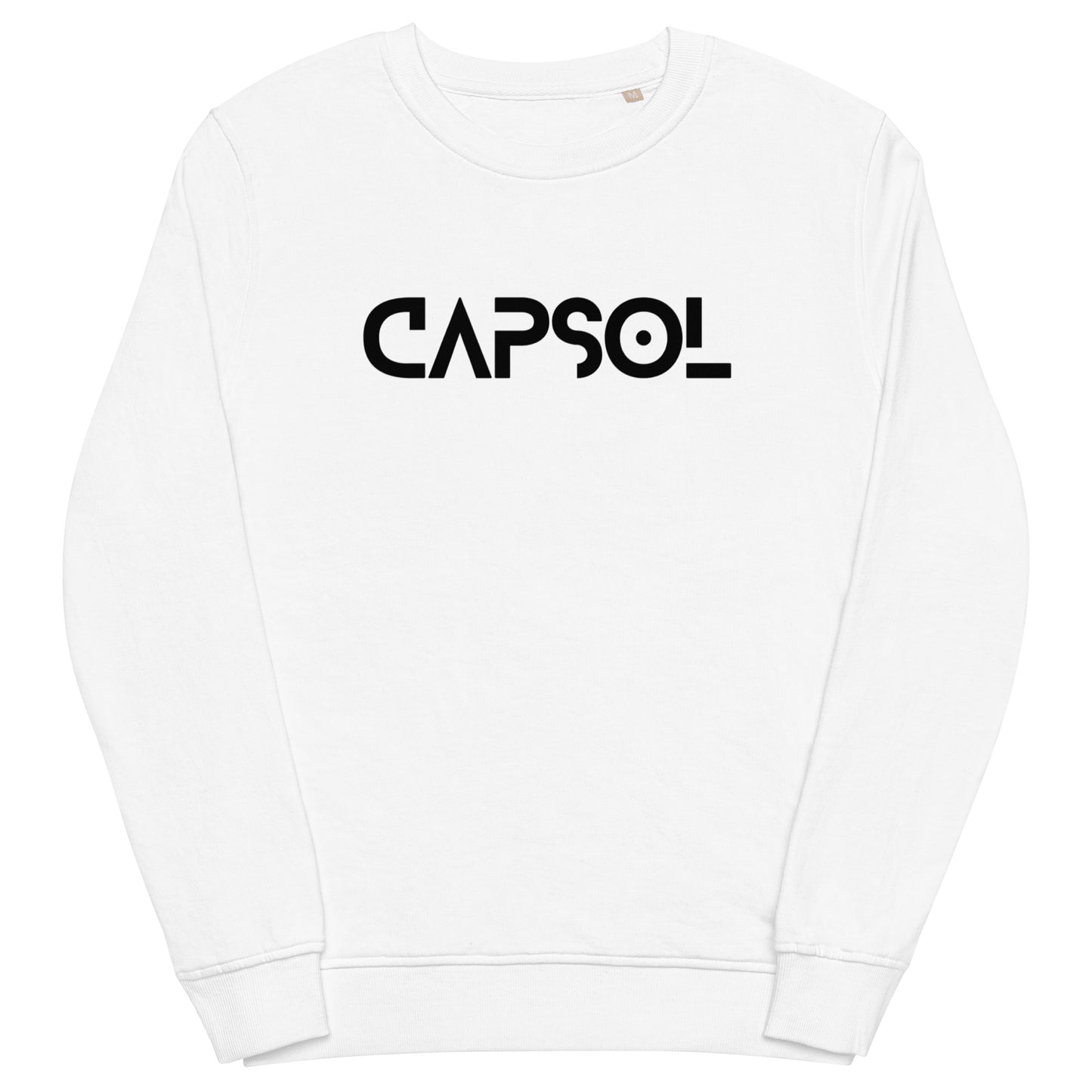 CapSol (front) - black text - Unisex organic sweatshirt