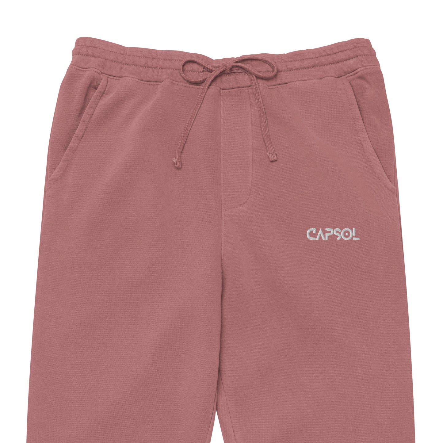 CapSol (front left) - white thread - Unisex pigment-dyed sweatpants INDEPENDENT