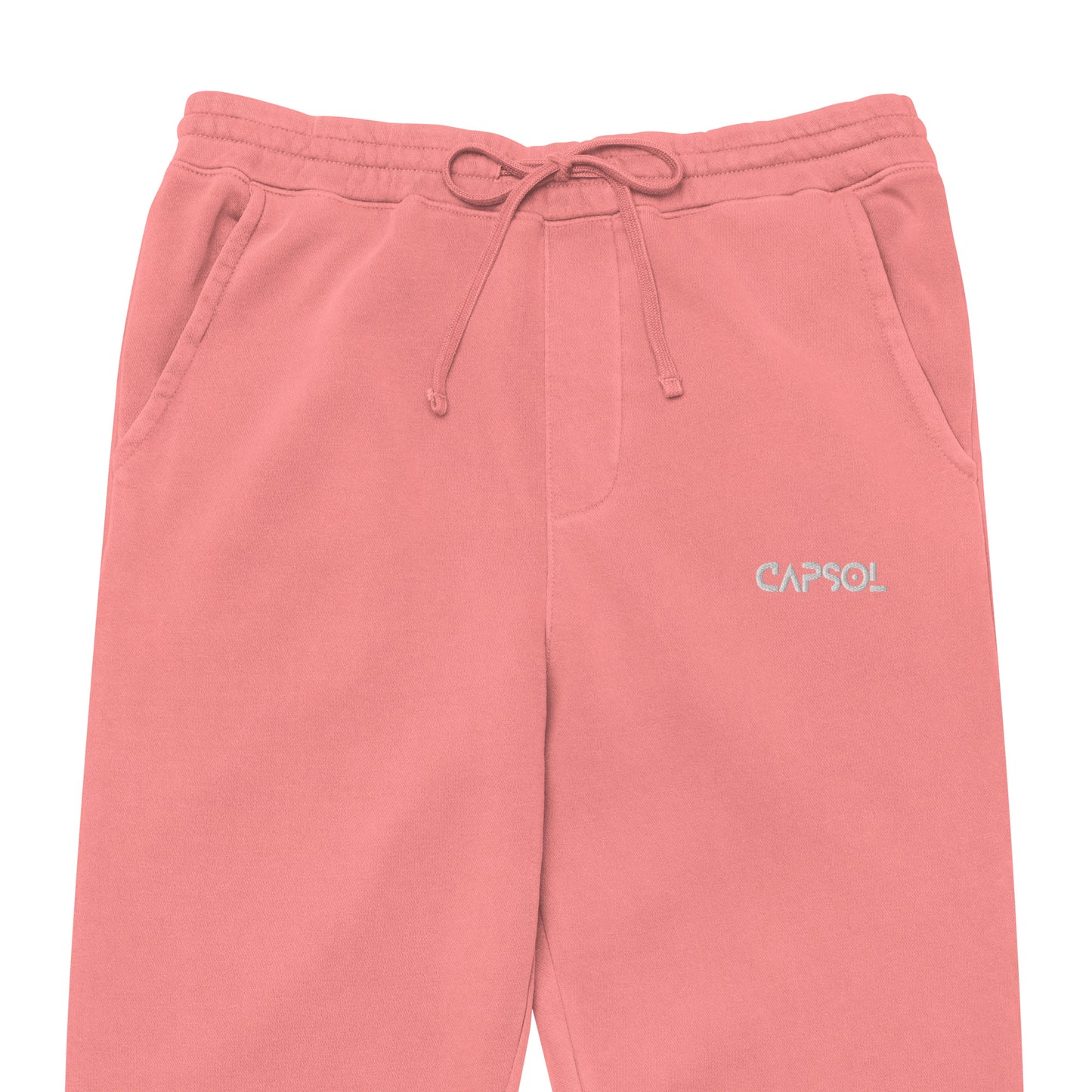 CapSol (front left) - white thread - Unisex pigment-dyed sweatpants INDEPENDENT