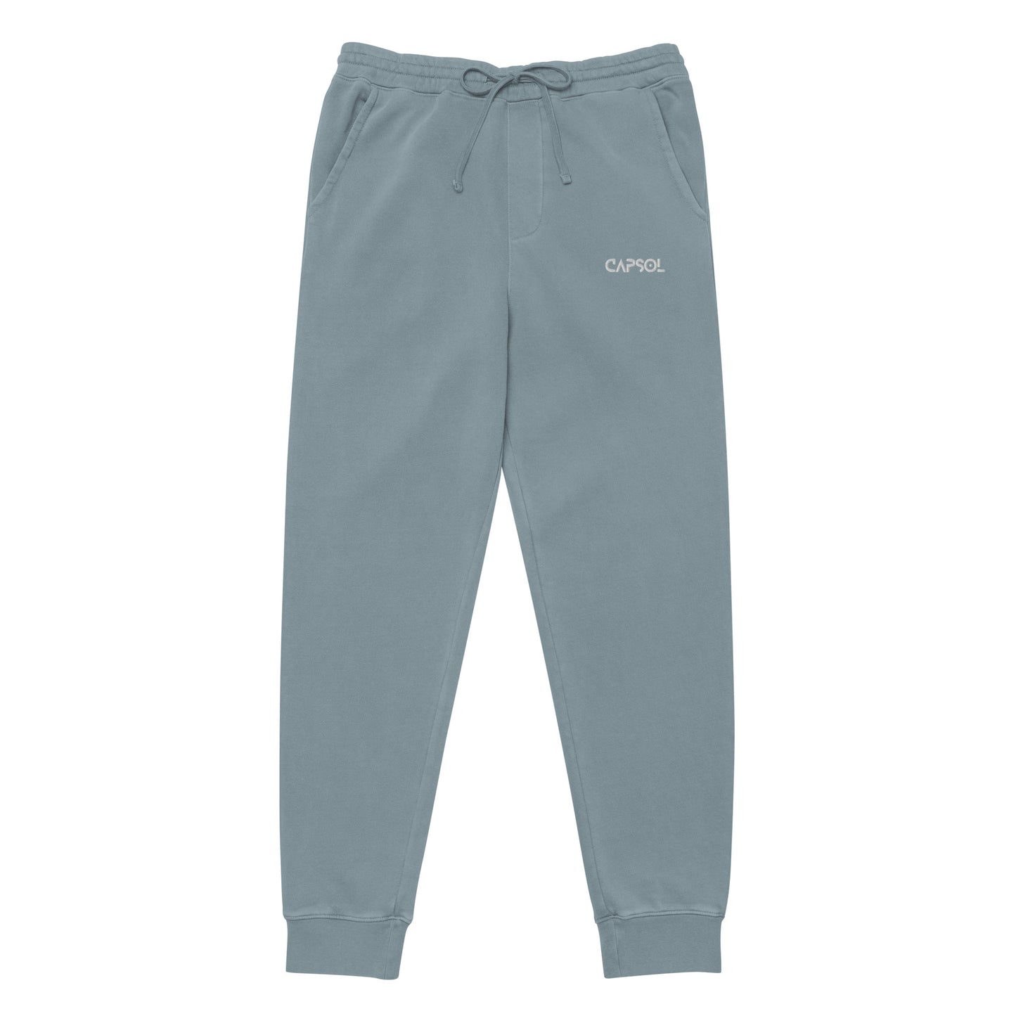 CapSol (front left) - white thread - Unisex pigment-dyed sweatpants INDEPENDENT