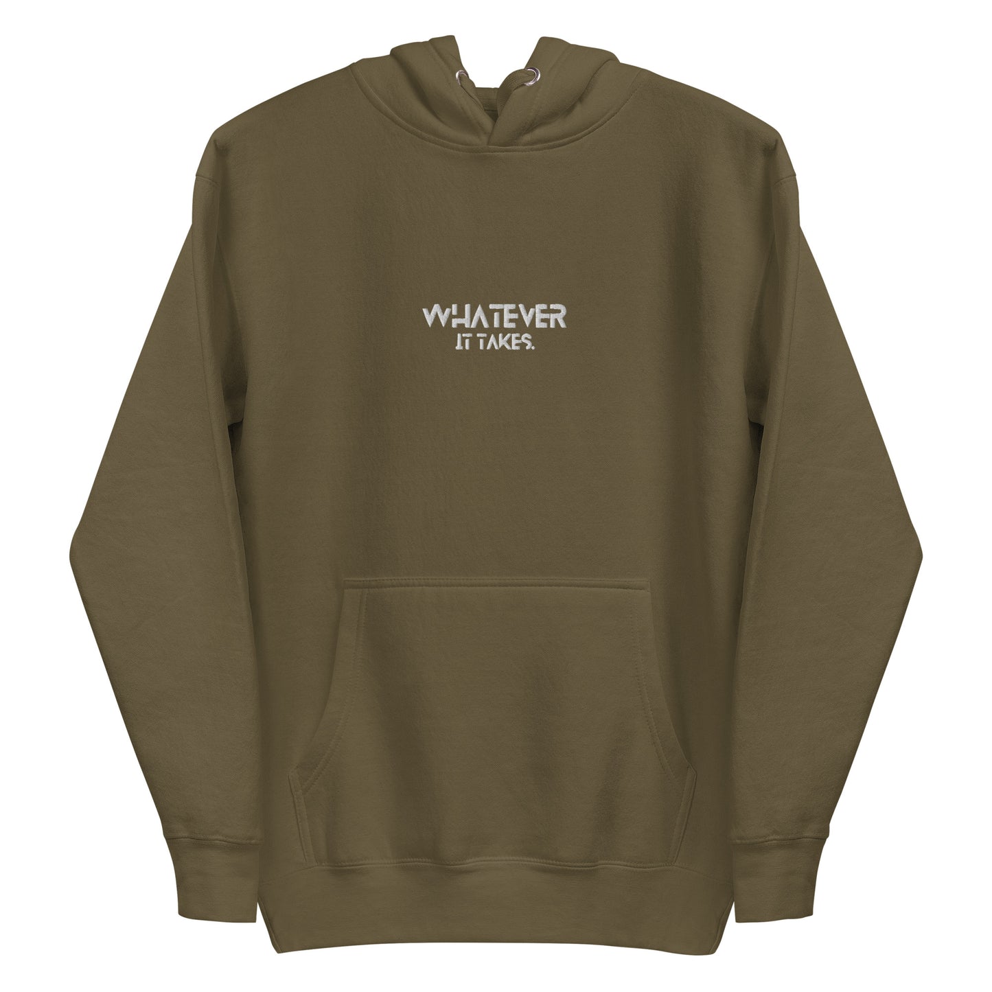 Whatever it takes (front) - white thread - Unisex Hoodie