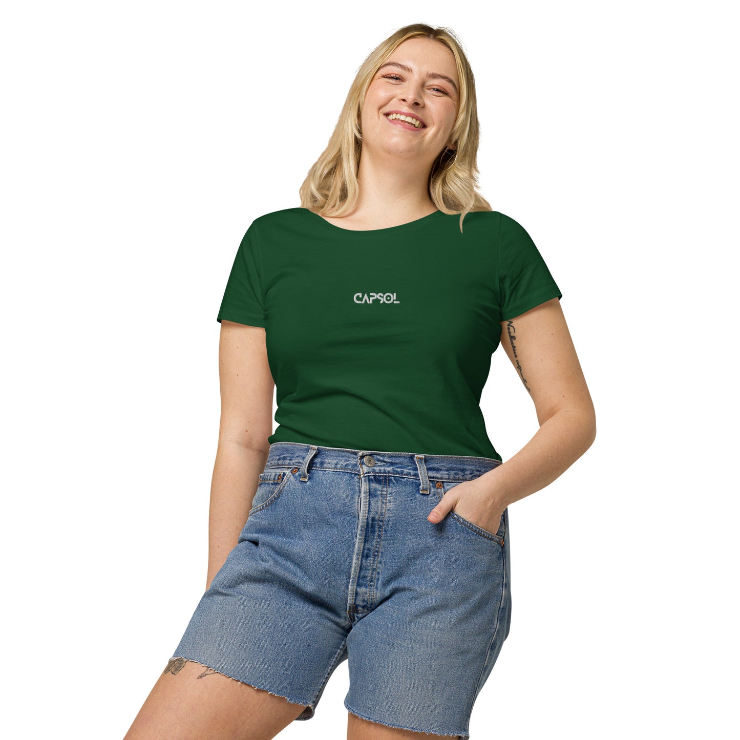 CapSol (front) - white thread - Women’s basic organic t-shirt