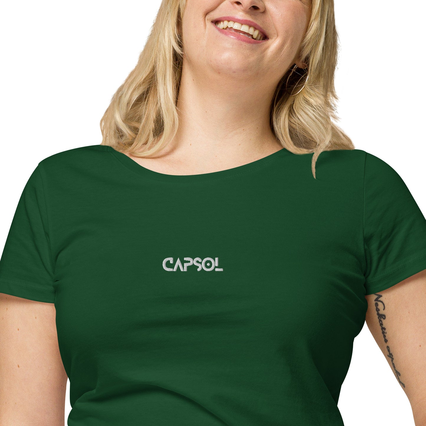 CapSol (front) - white thread - Women’s basic organic t-shirt