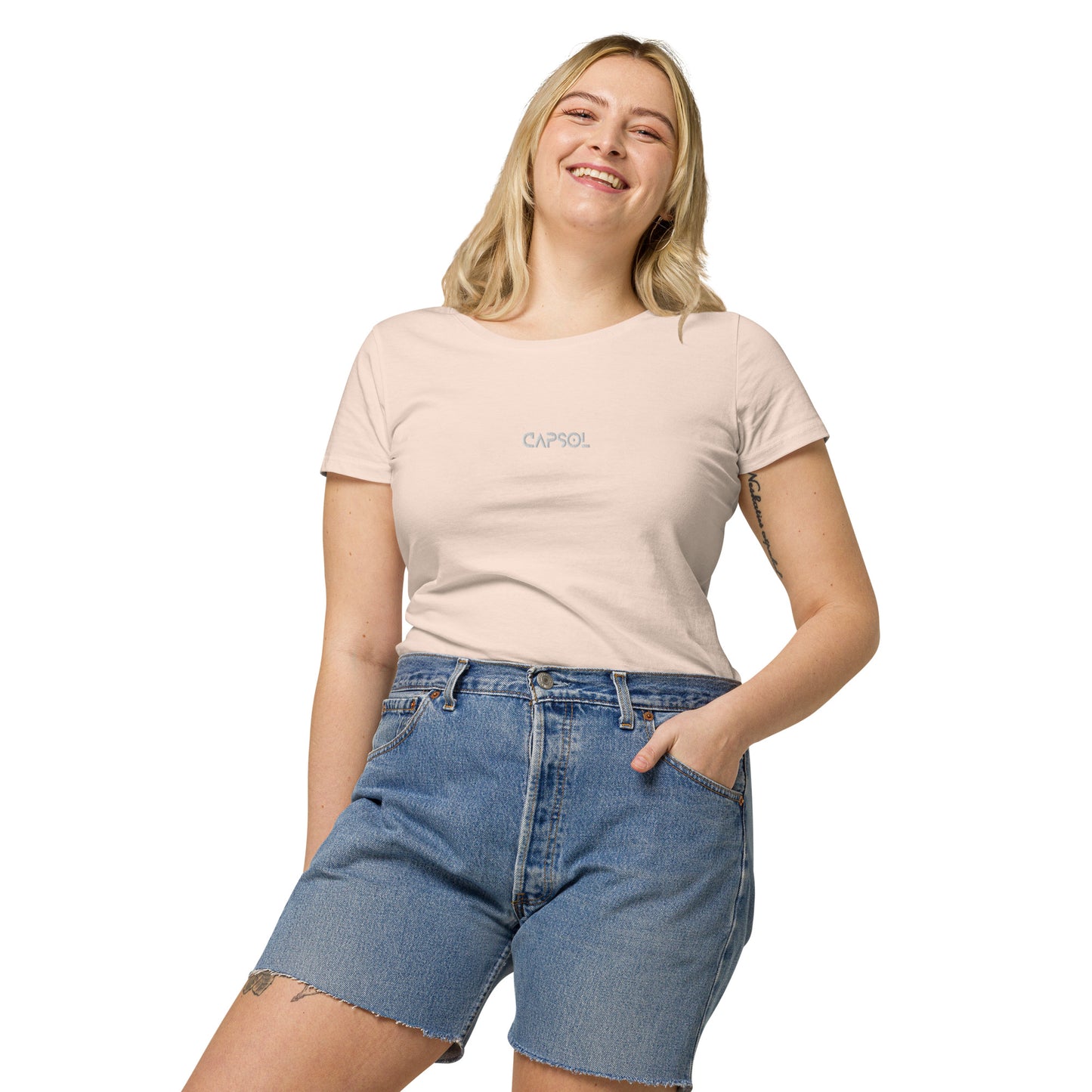 CapSol (front) - white thread - Women’s basic organic t-shirt