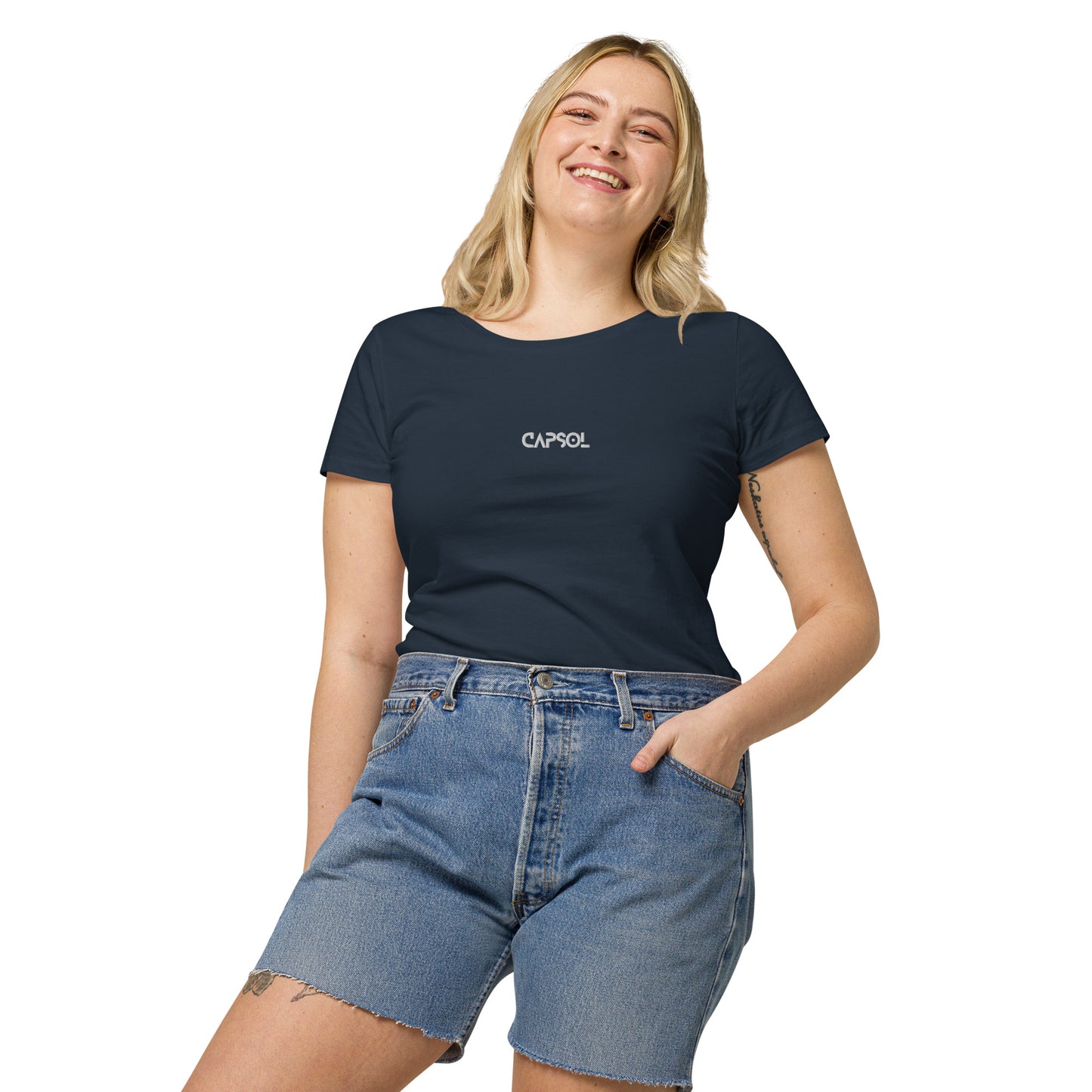CapSol (front) - white thread - Women’s basic organic t-shirt