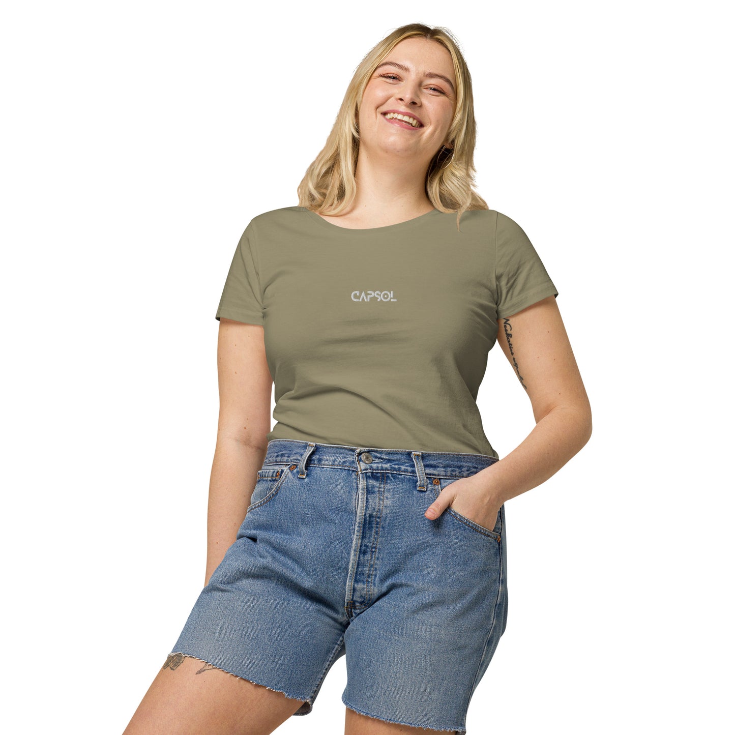 CapSol (front) - white thread - Women’s basic organic t-shirt