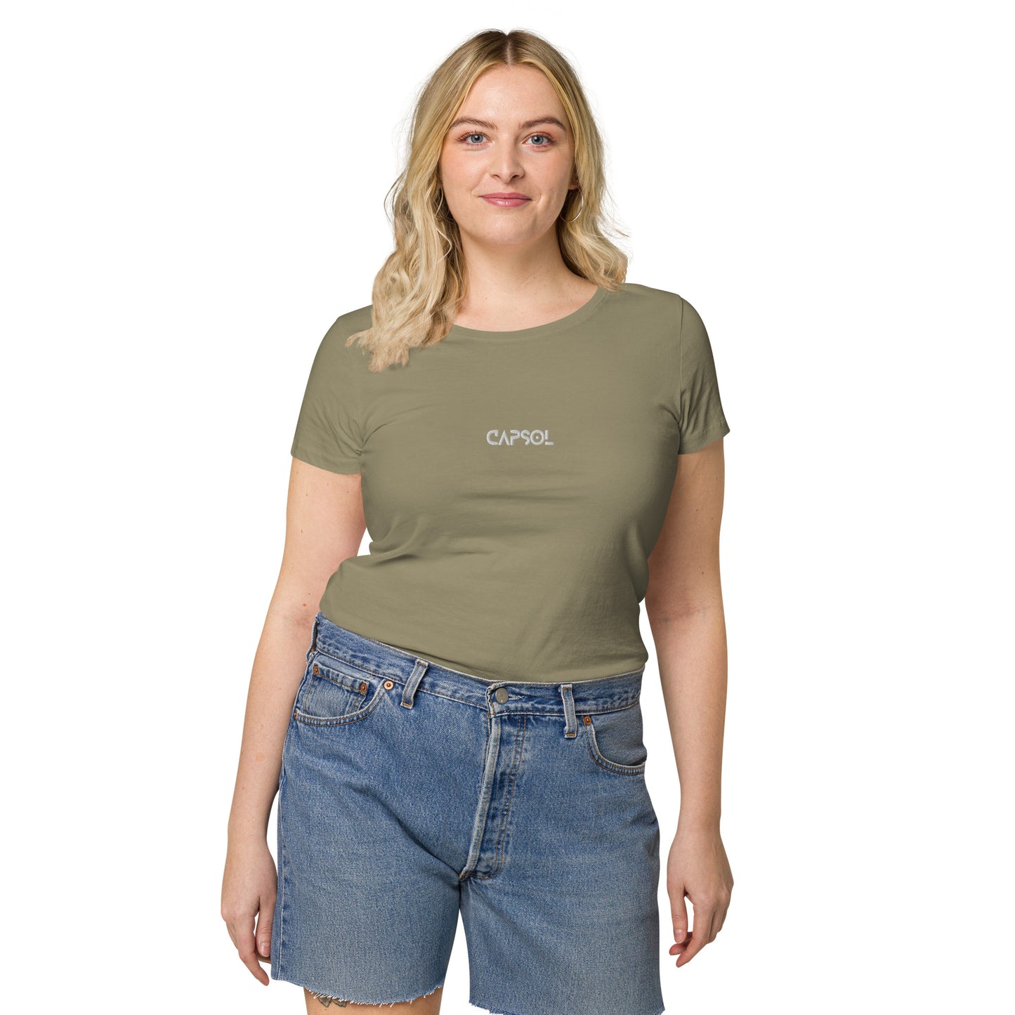 CapSol (front) - white thread - Women’s basic organic t-shirt