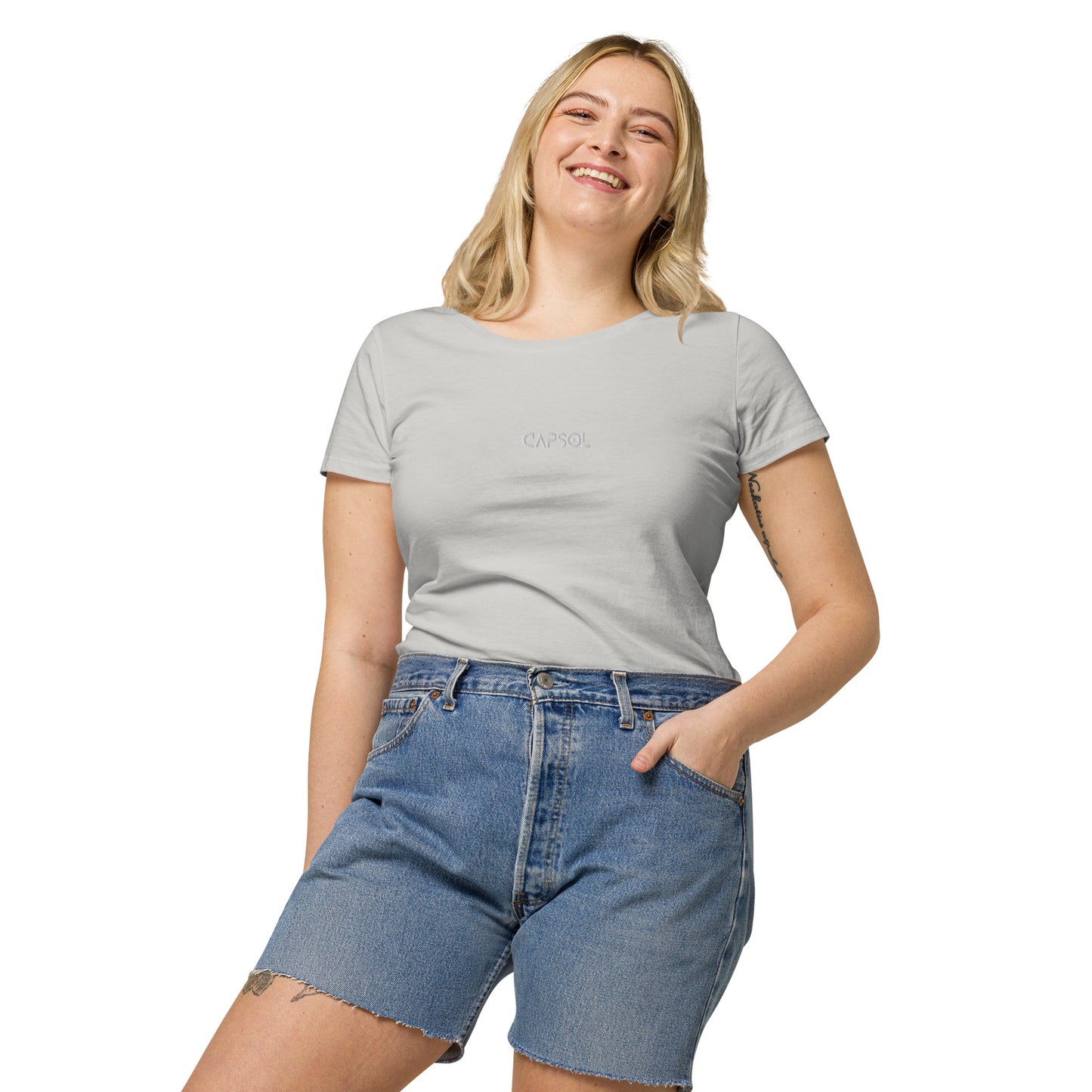 CapSol (front) - white thread - Women’s basic organic t-shirt