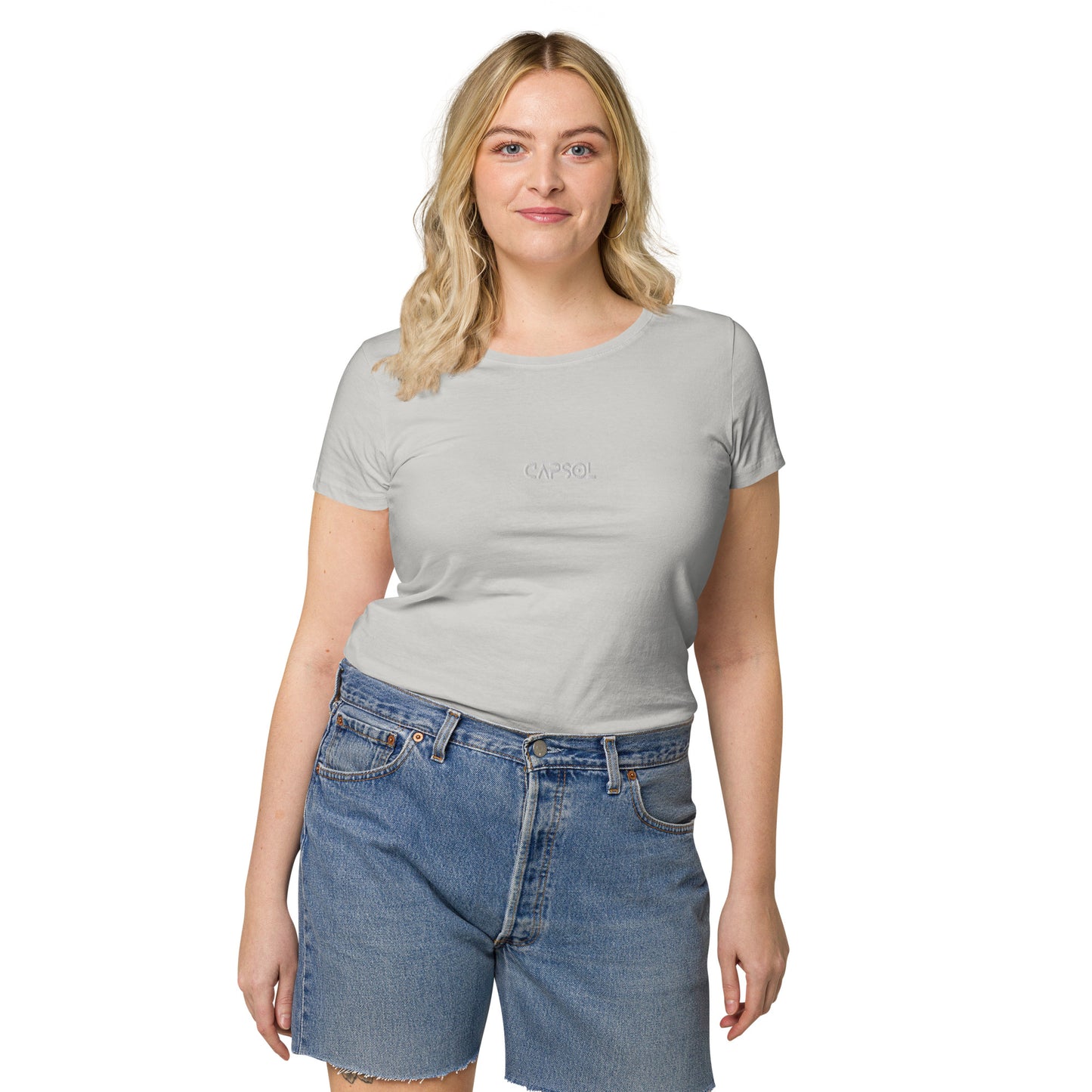 CapSol (front) - white thread - Women’s basic organic t-shirt