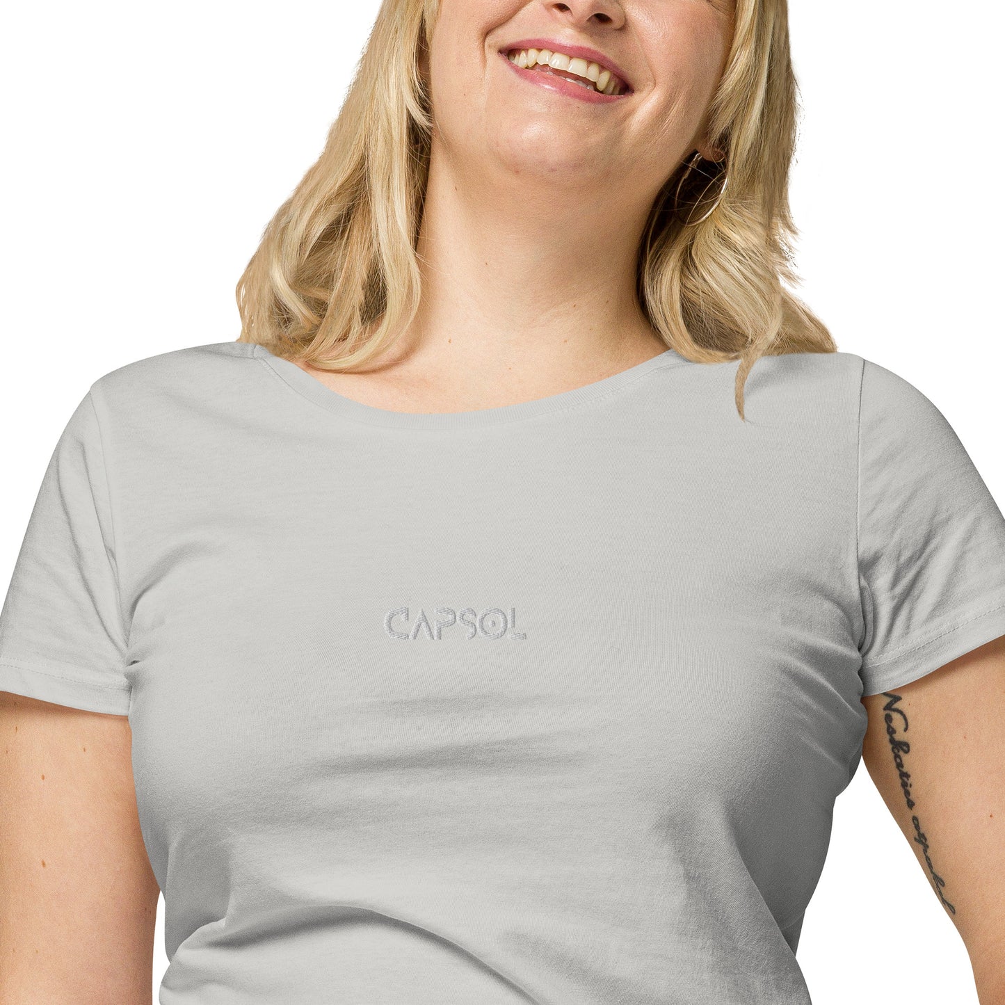 CapSol (front) - white thread - Women’s basic organic t-shirt