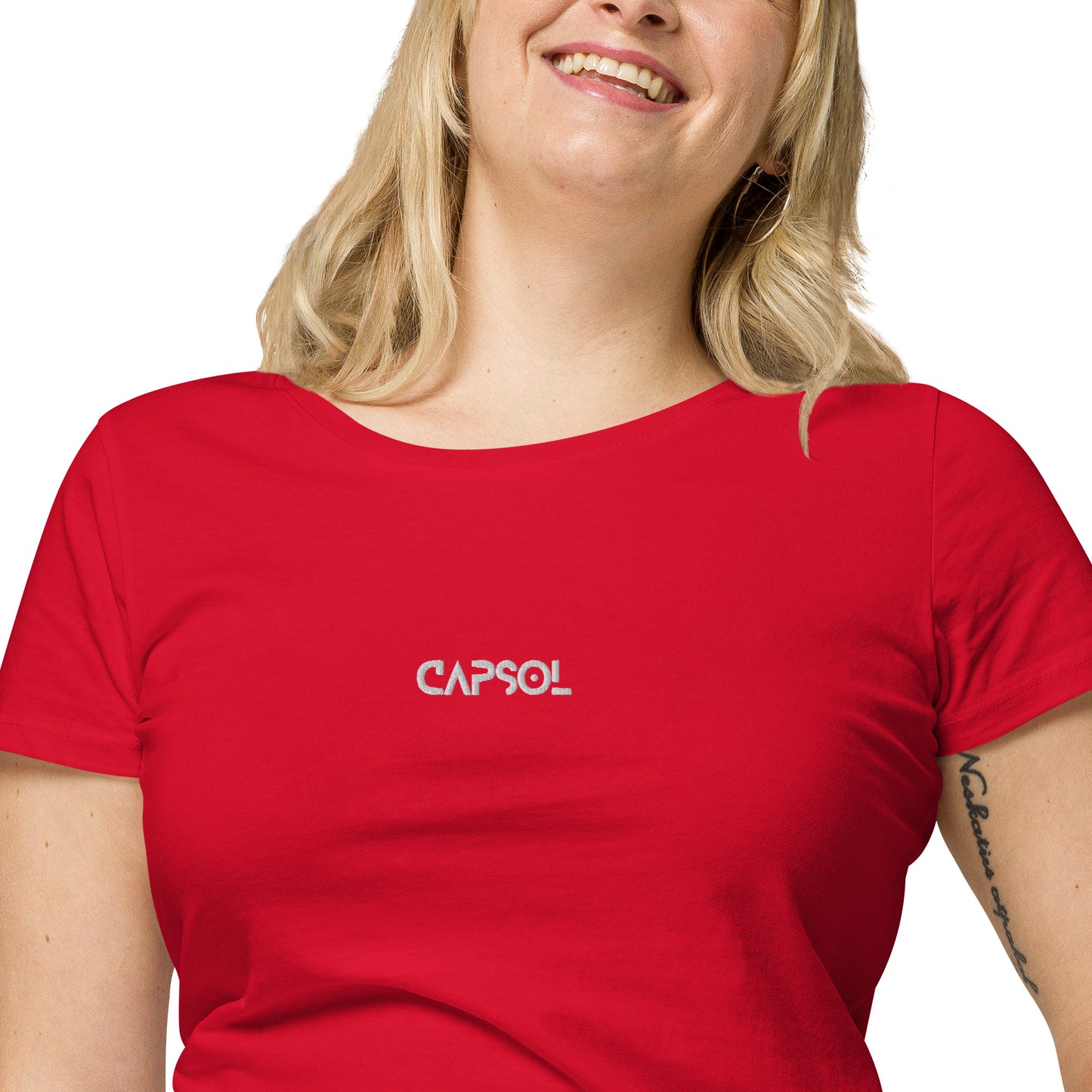 CapSol (front) - white thread - Women’s basic organic t-shirt