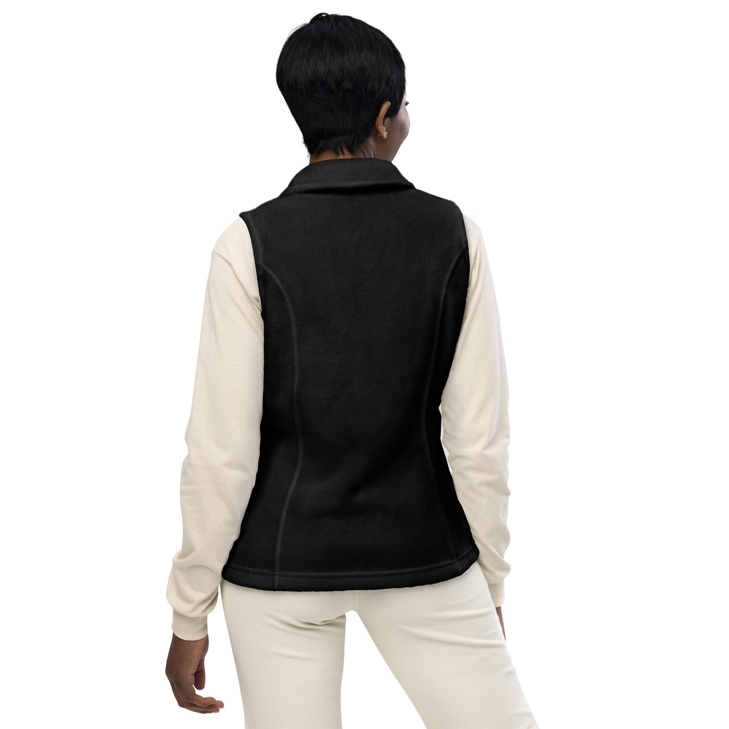 CapSol (front) - black thread - Women’s Columbia fleece vest