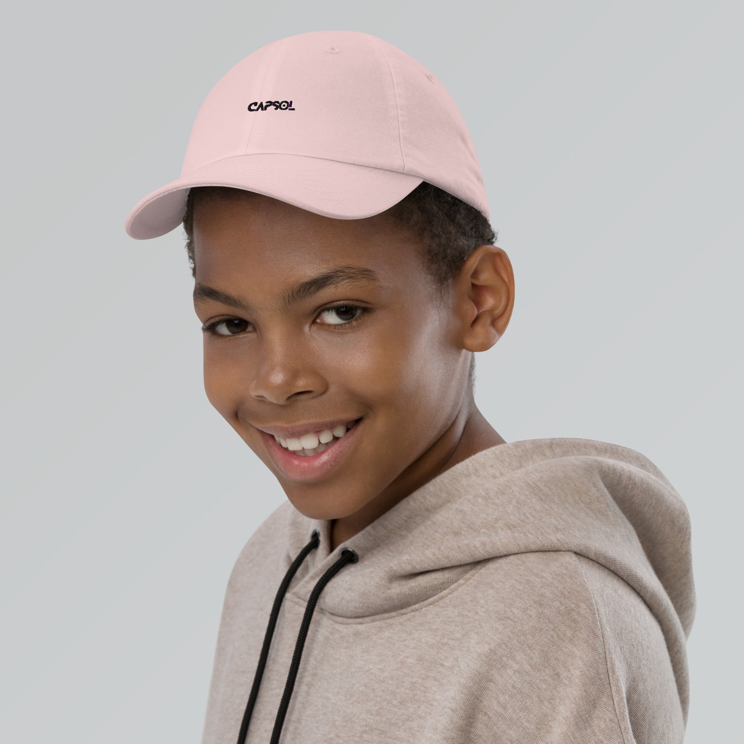CapSol - black thread - YOUTH baseball cap