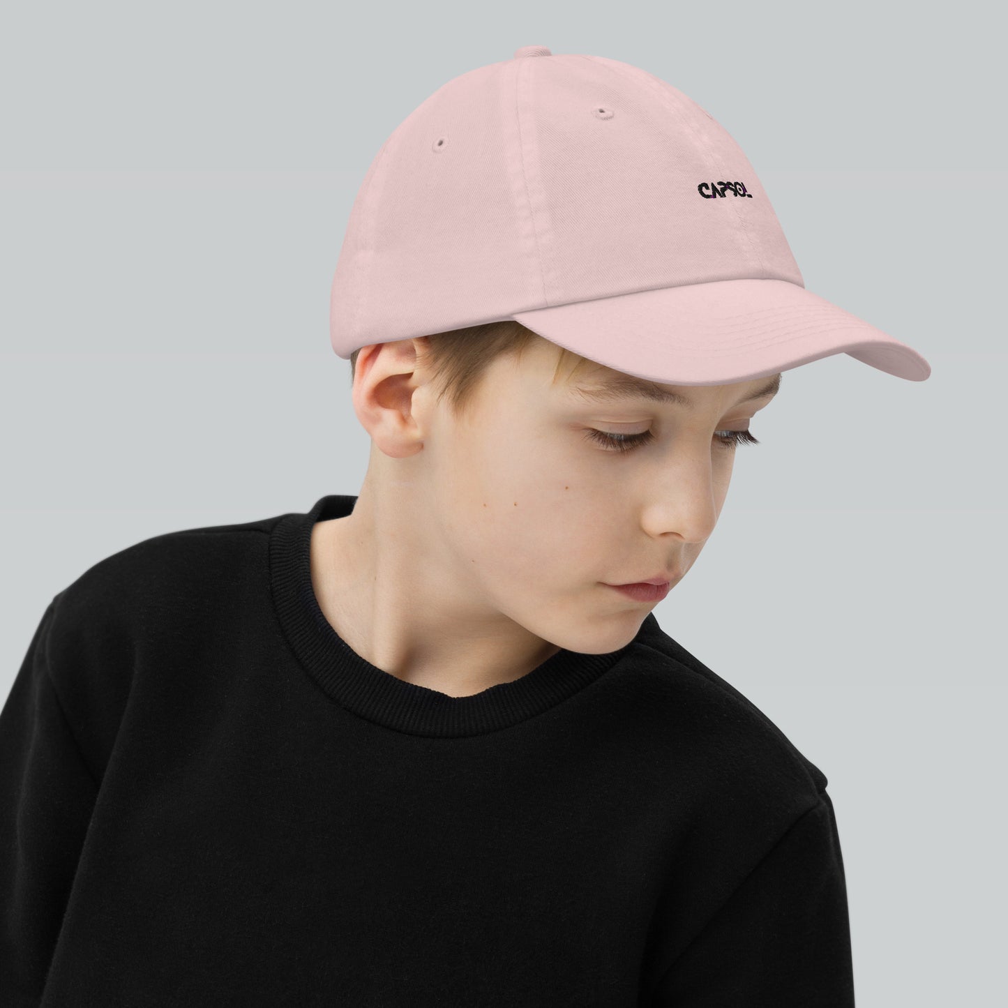 CapSol - black thread - YOUTH baseball cap