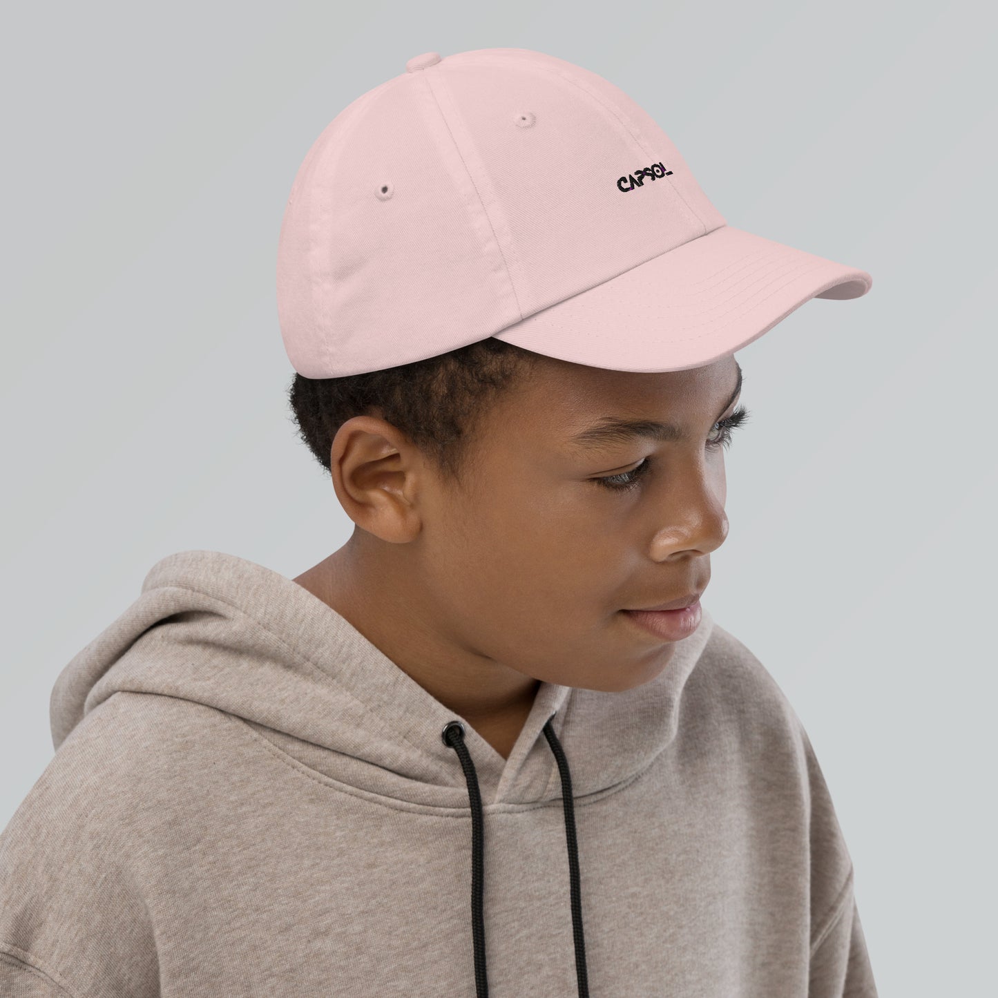 CapSol - black thread - YOUTH baseball cap
