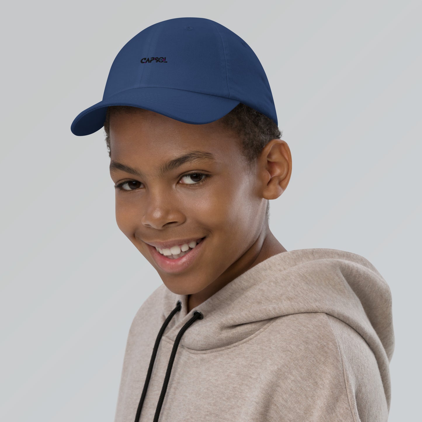 CapSol - black thread - YOUTH baseball cap