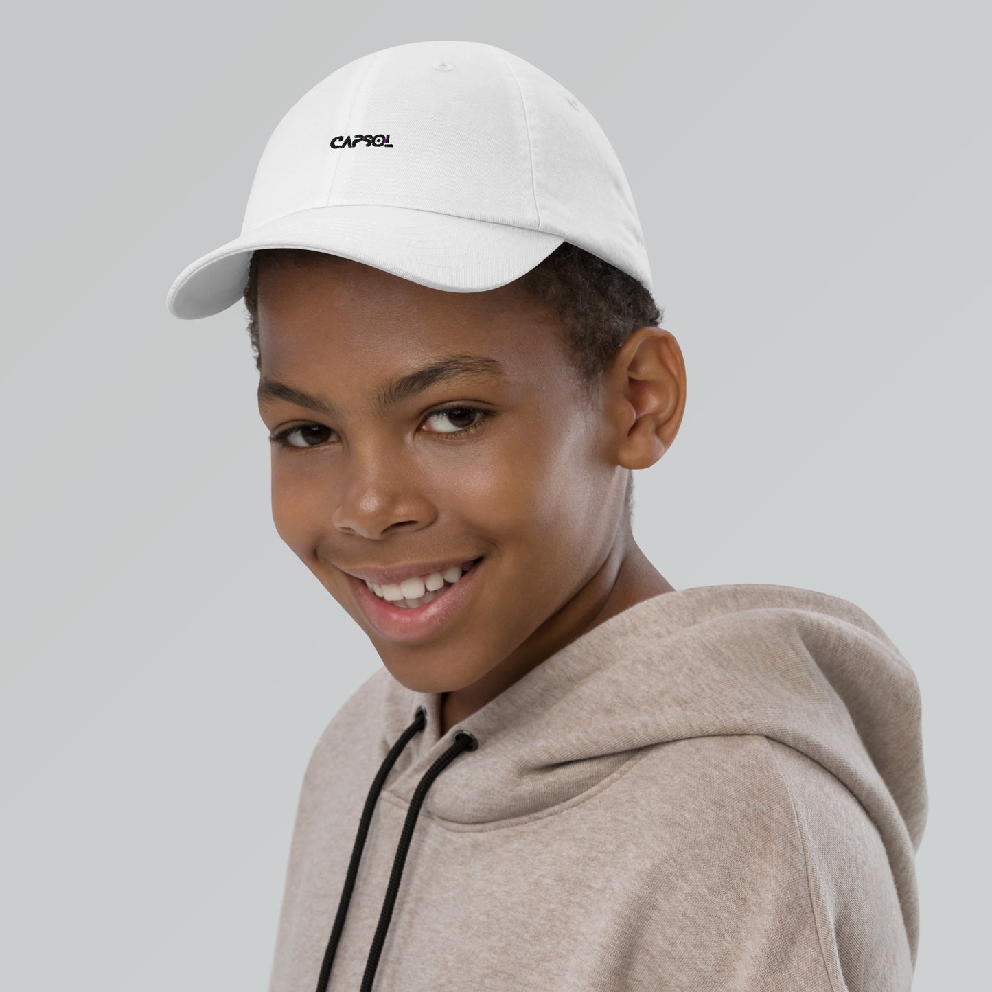 CapSol - black thread - YOUTH baseball cap
