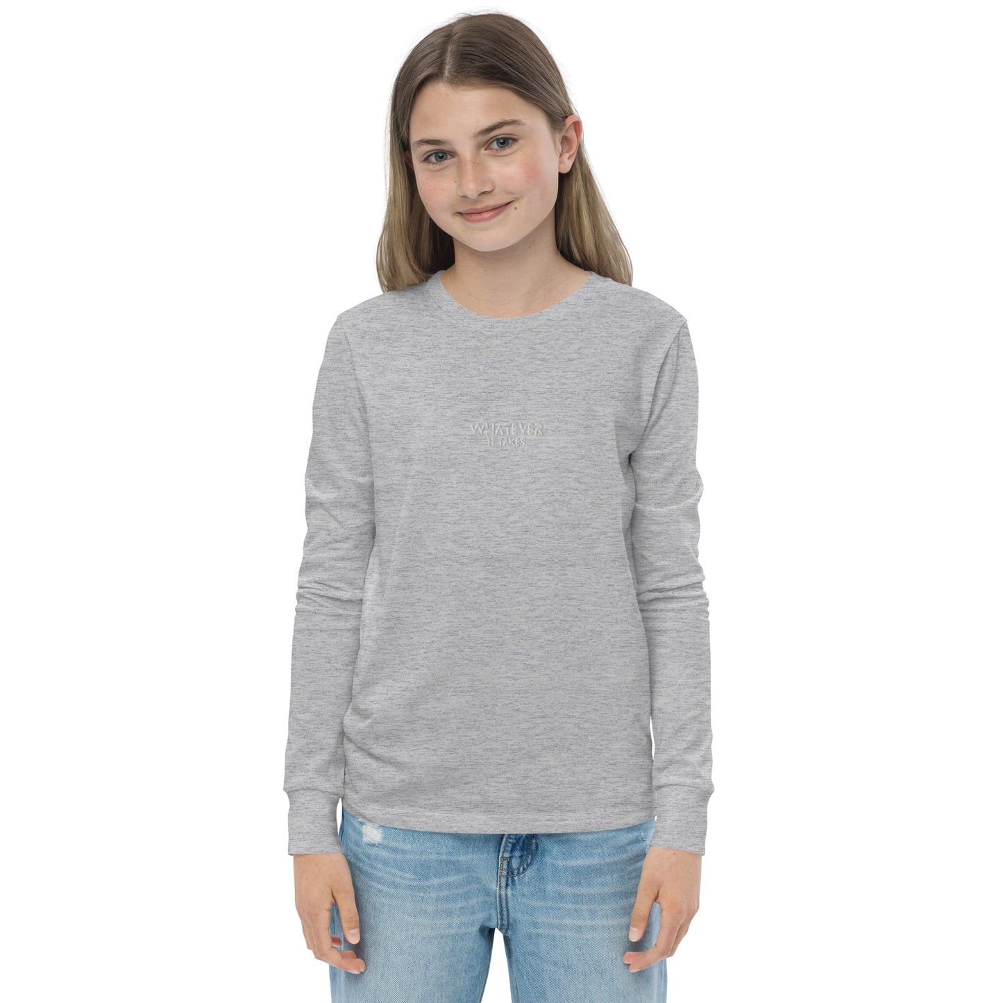 Whatever it takes (front) - white thread - Youth long sleeve tee