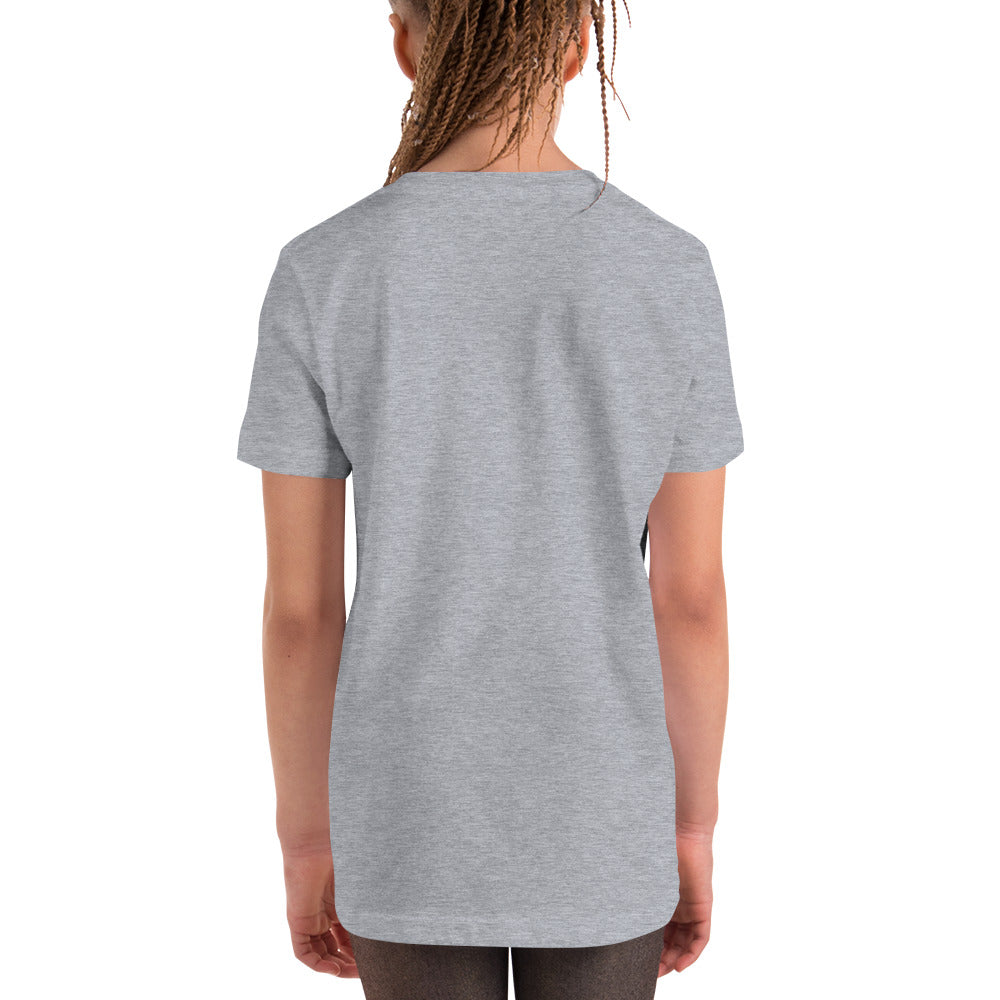 CapSol (front left) - black thread - Youth Short Sleeve T-Shirt