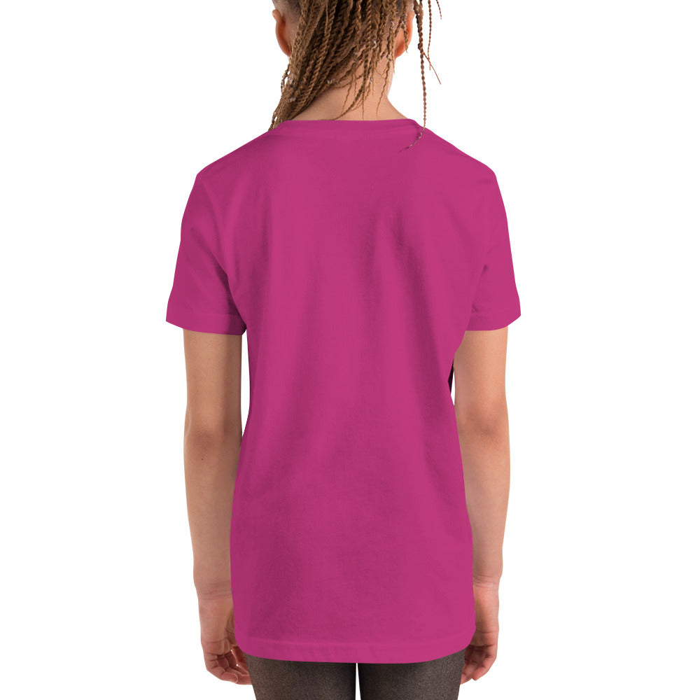 CapSol (front left) - black thread - Youth Short Sleeve T-Shirt