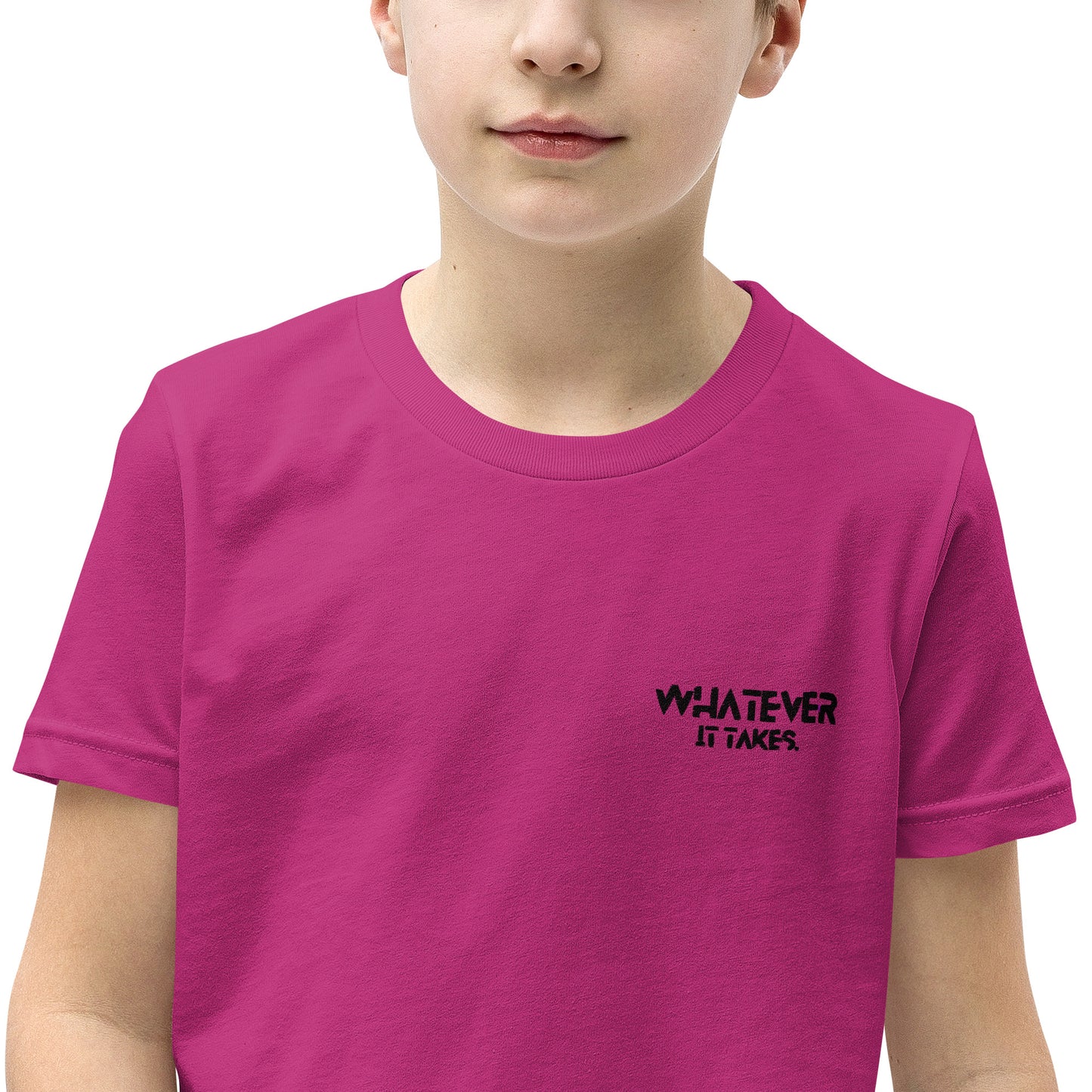 Whatever it takes (front left) - black thread - Youth Short Sleeve T-Shirt
