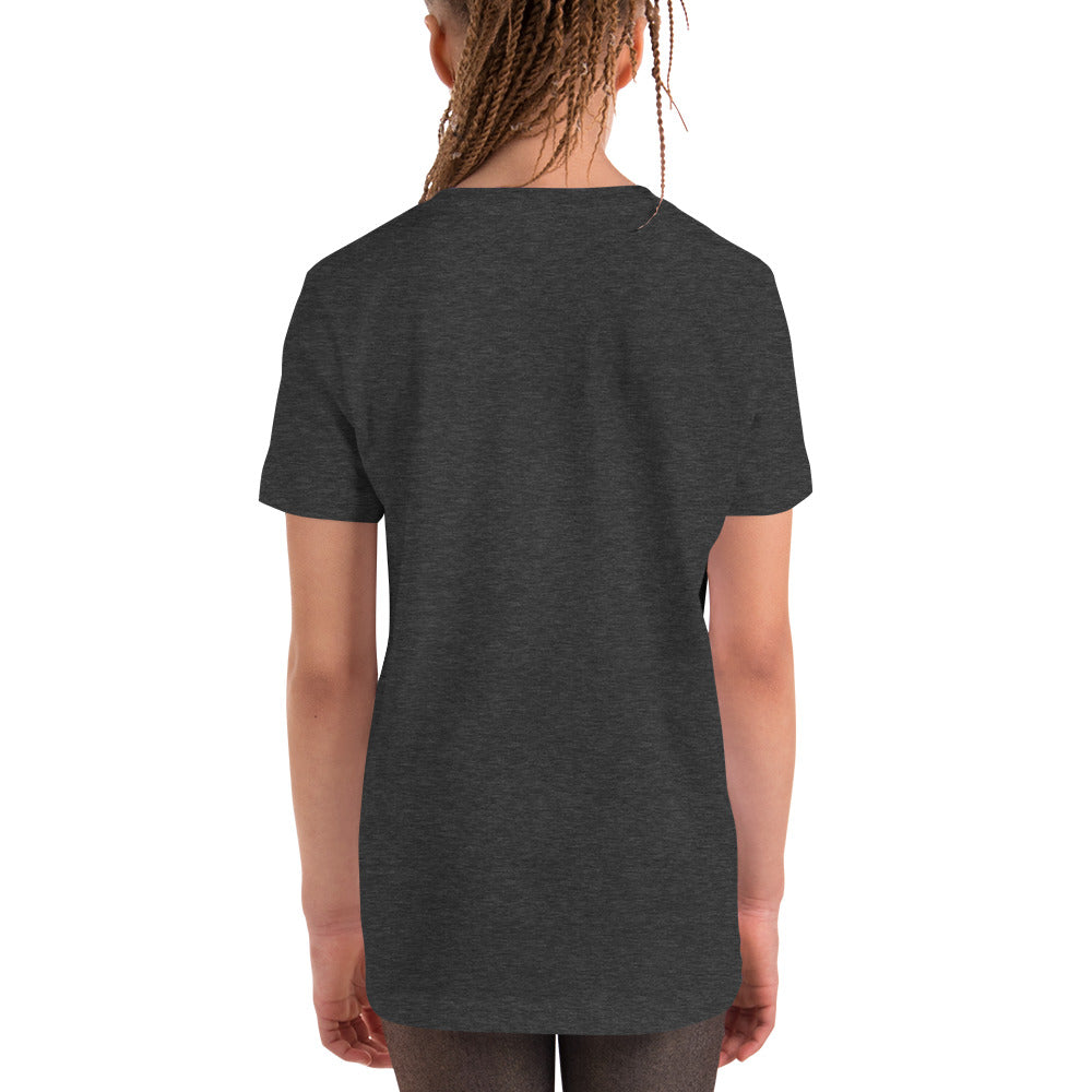 CapSol (front left) - black thread - Youth Short Sleeve T-Shirt