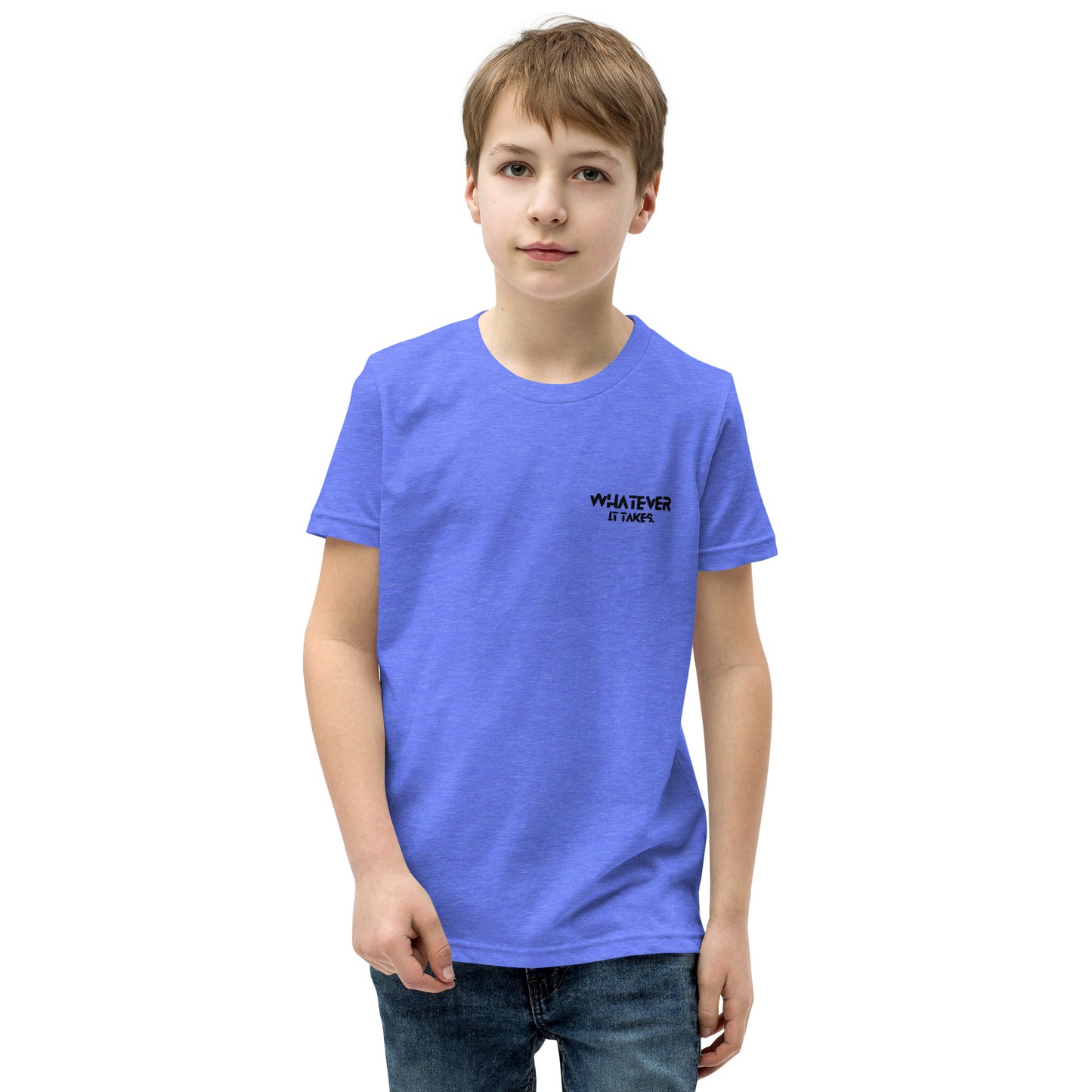 Whatever it takes (front left) - black thread - Youth Short Sleeve T-Shirt