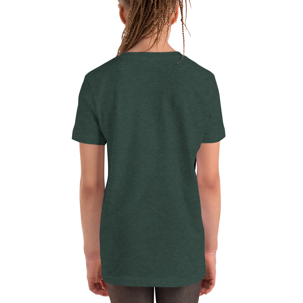 CapSol (front left) - black thread - Youth Short Sleeve T-Shirt