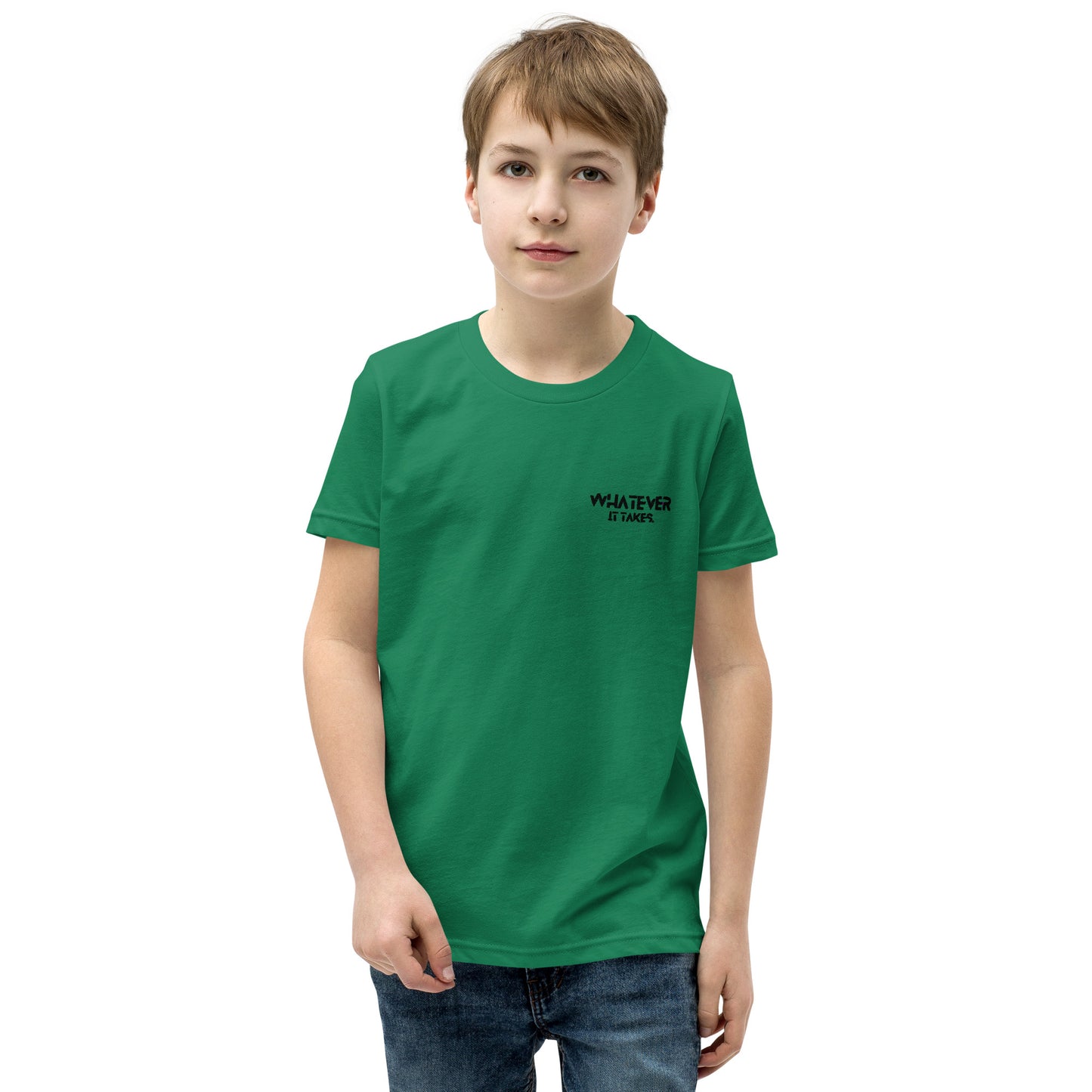 Whatever it takes (front left) - black thread - Youth Short Sleeve T-Shirt