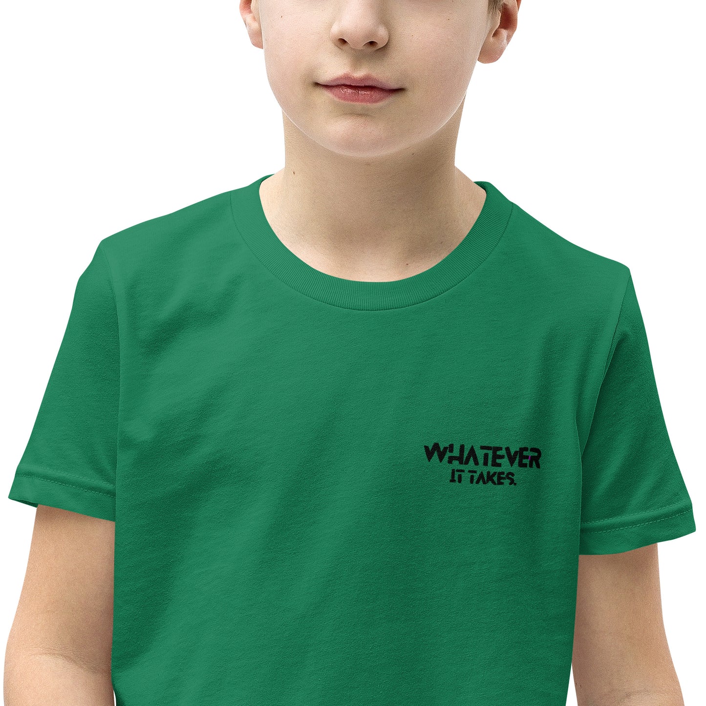 Whatever it takes (front left) - black thread - Youth Short Sleeve T-Shirt