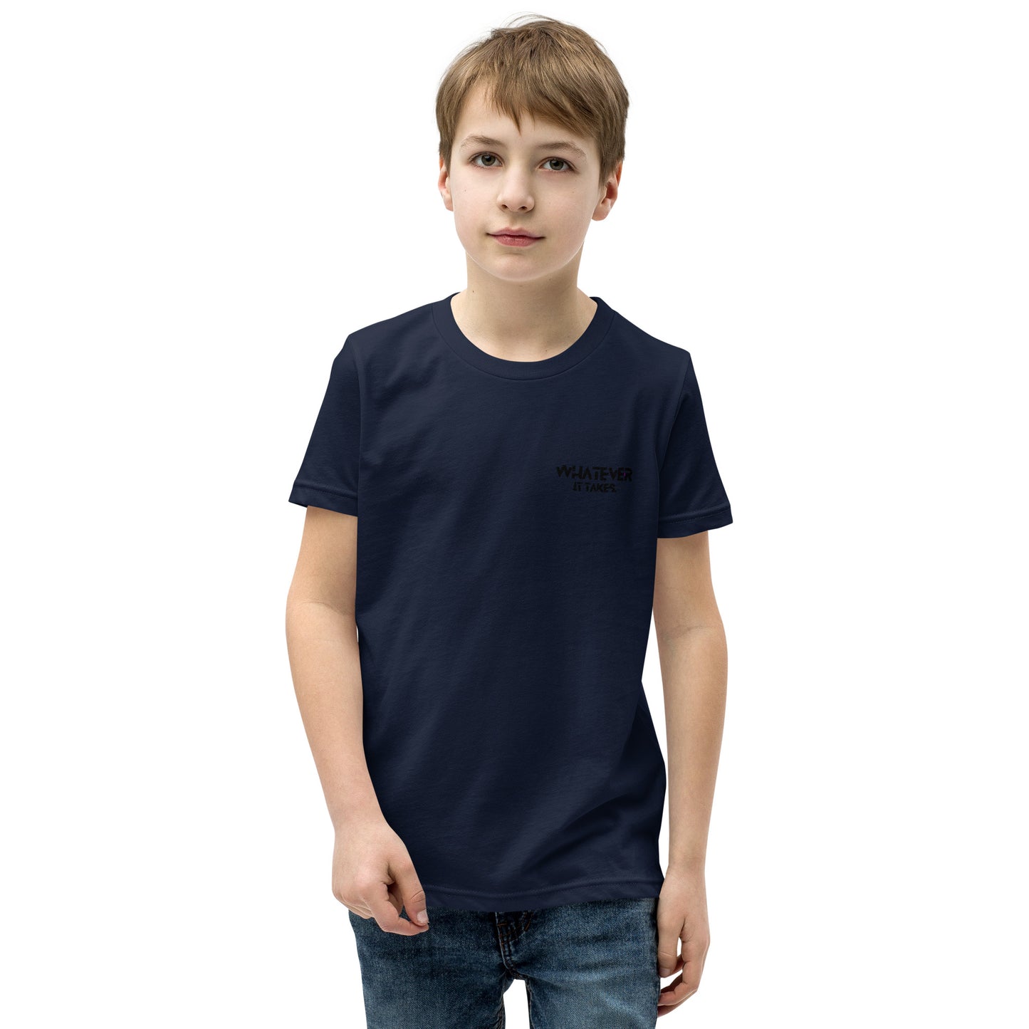 Whatever it takes (front left) - black thread - Youth Short Sleeve T-Shirt