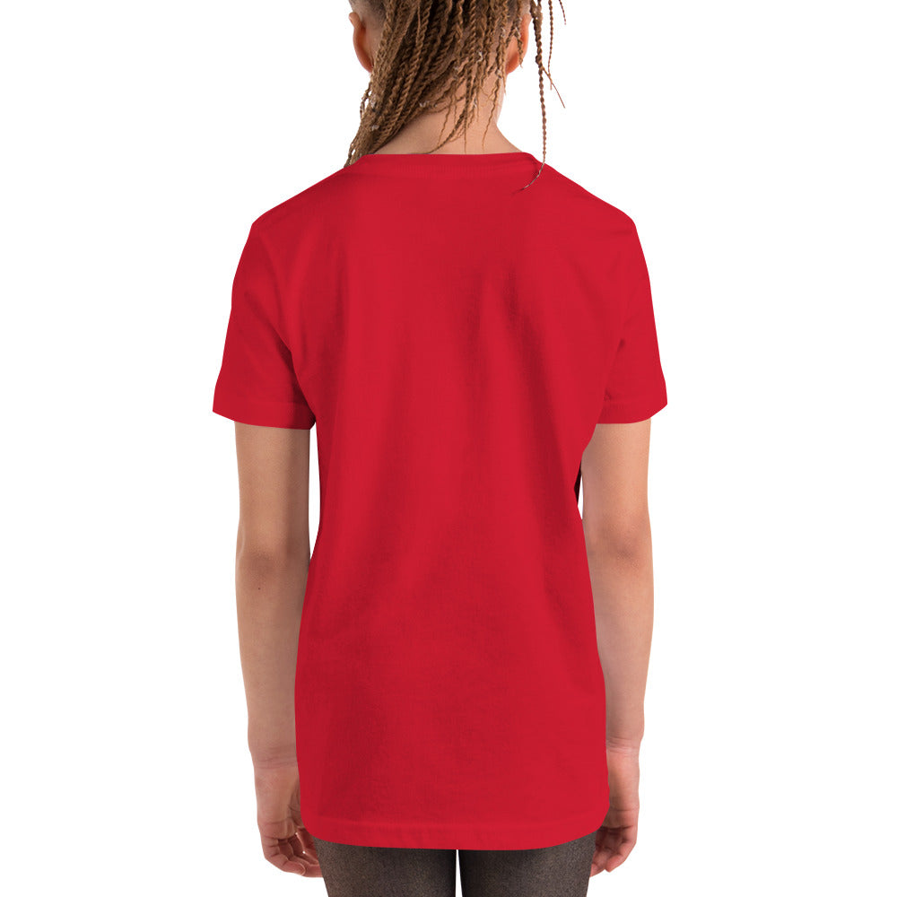 CapSol (front left) - black thread - Youth Short Sleeve T-Shirt