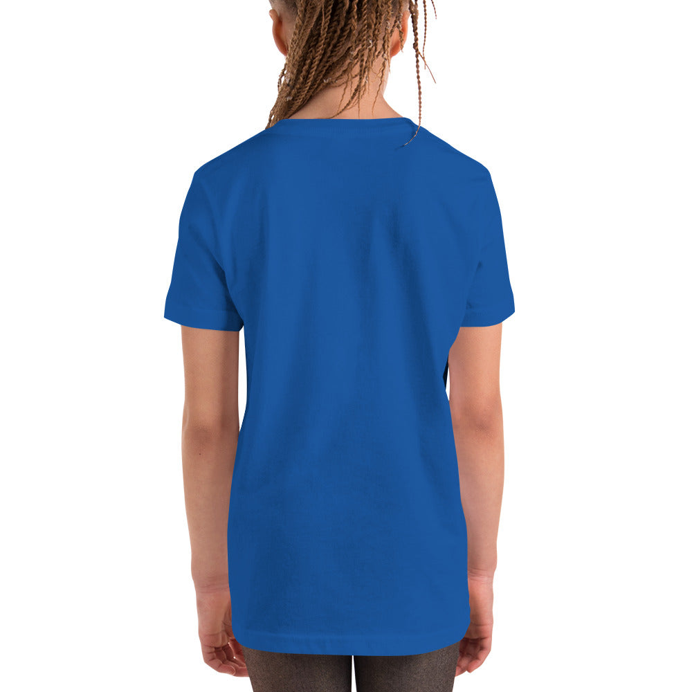 CapSol (front left) - black thread - Youth Short Sleeve T-Shirt